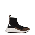 Pollini Sneakers Donna Tessuto Marrone Nero