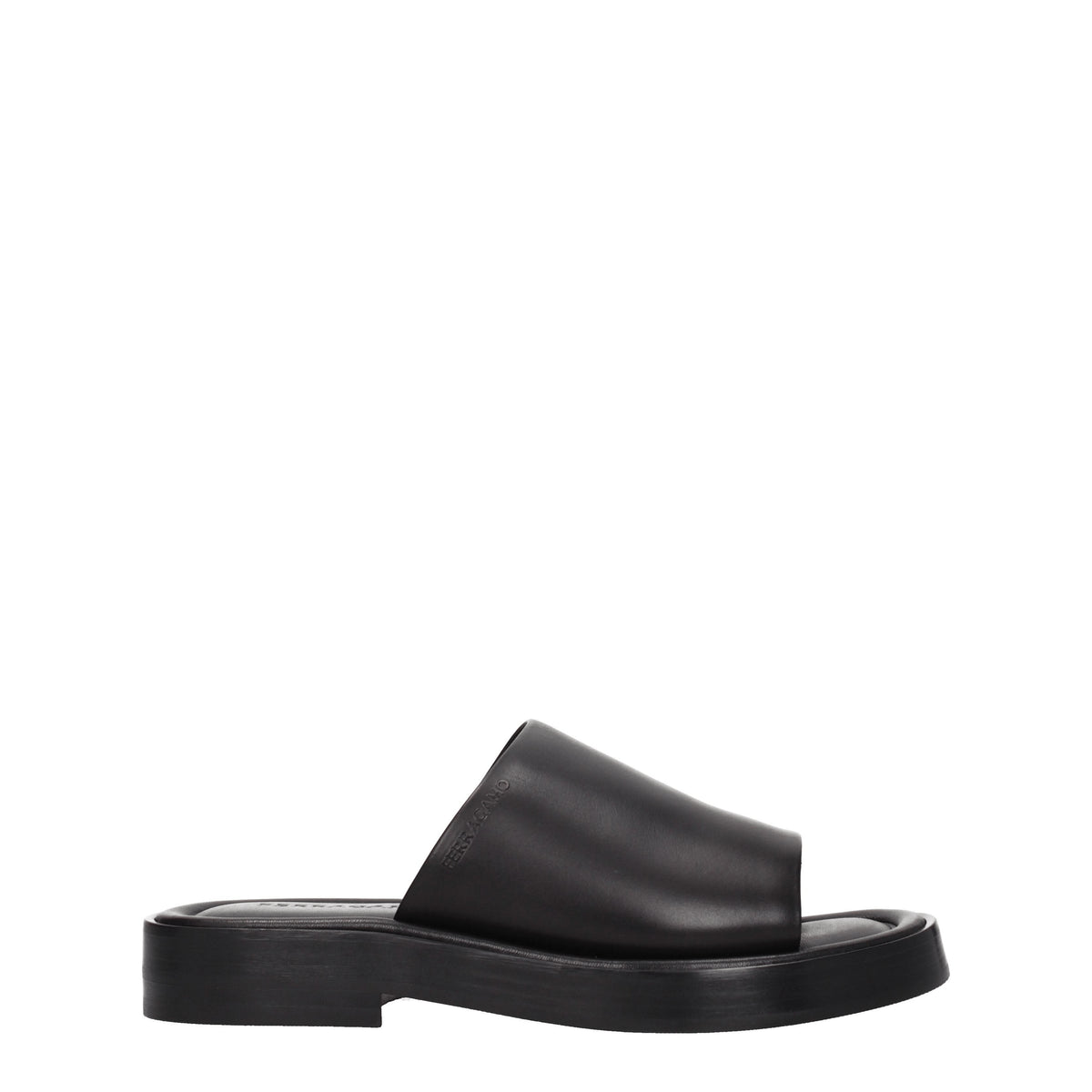Salvatore Ferragamo Slippers and Clogs Men Leather Black | B  display picture 1