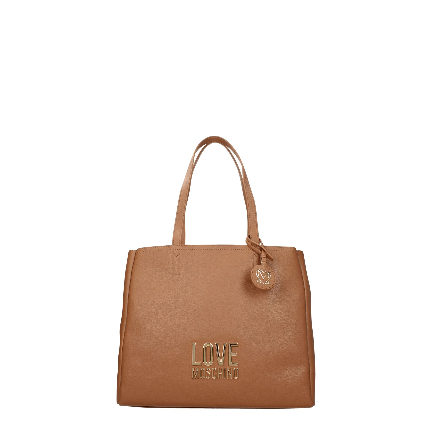 Love Moschino Borse a Spalla Donna Poliuretano Marrone Camel
