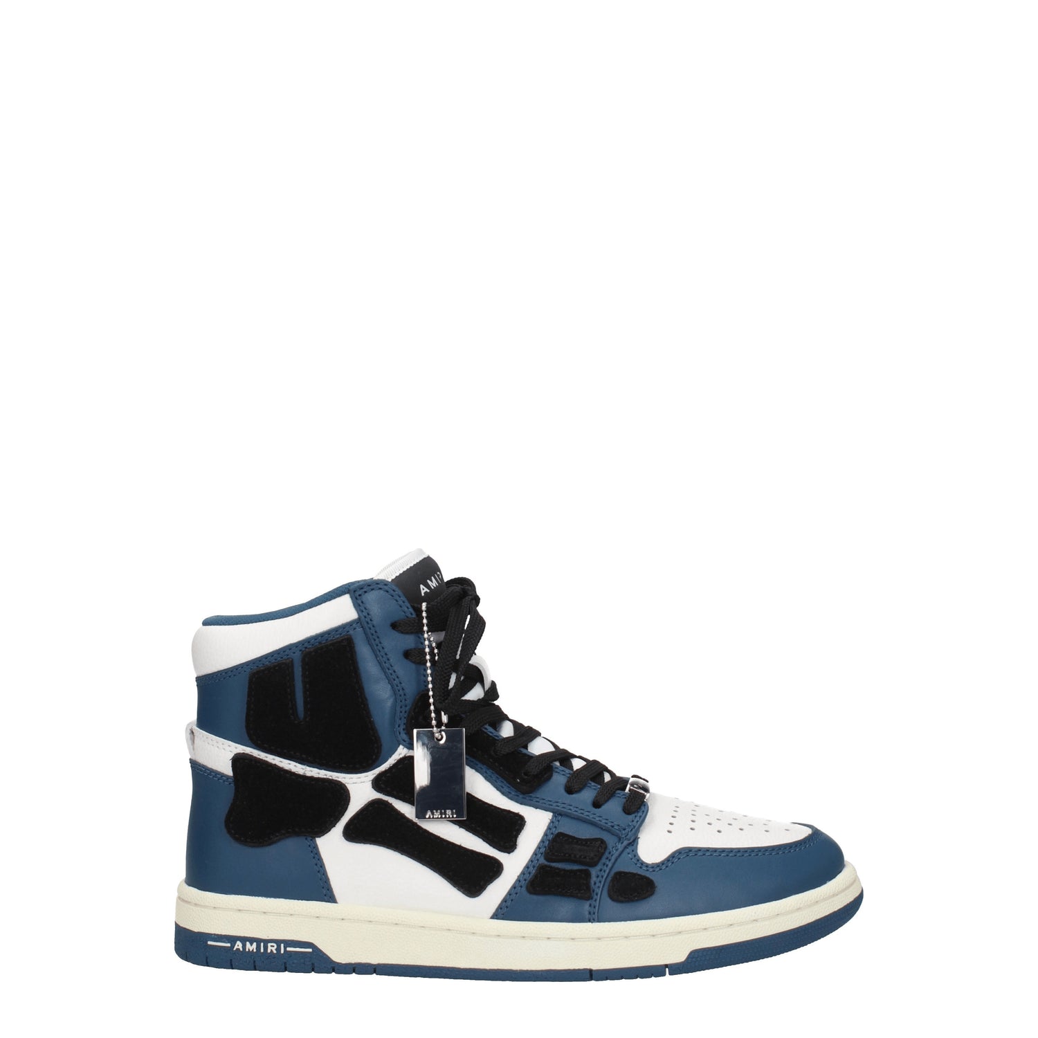 Amiri Sneakers Uomo Pelle Bianco Blu Navy