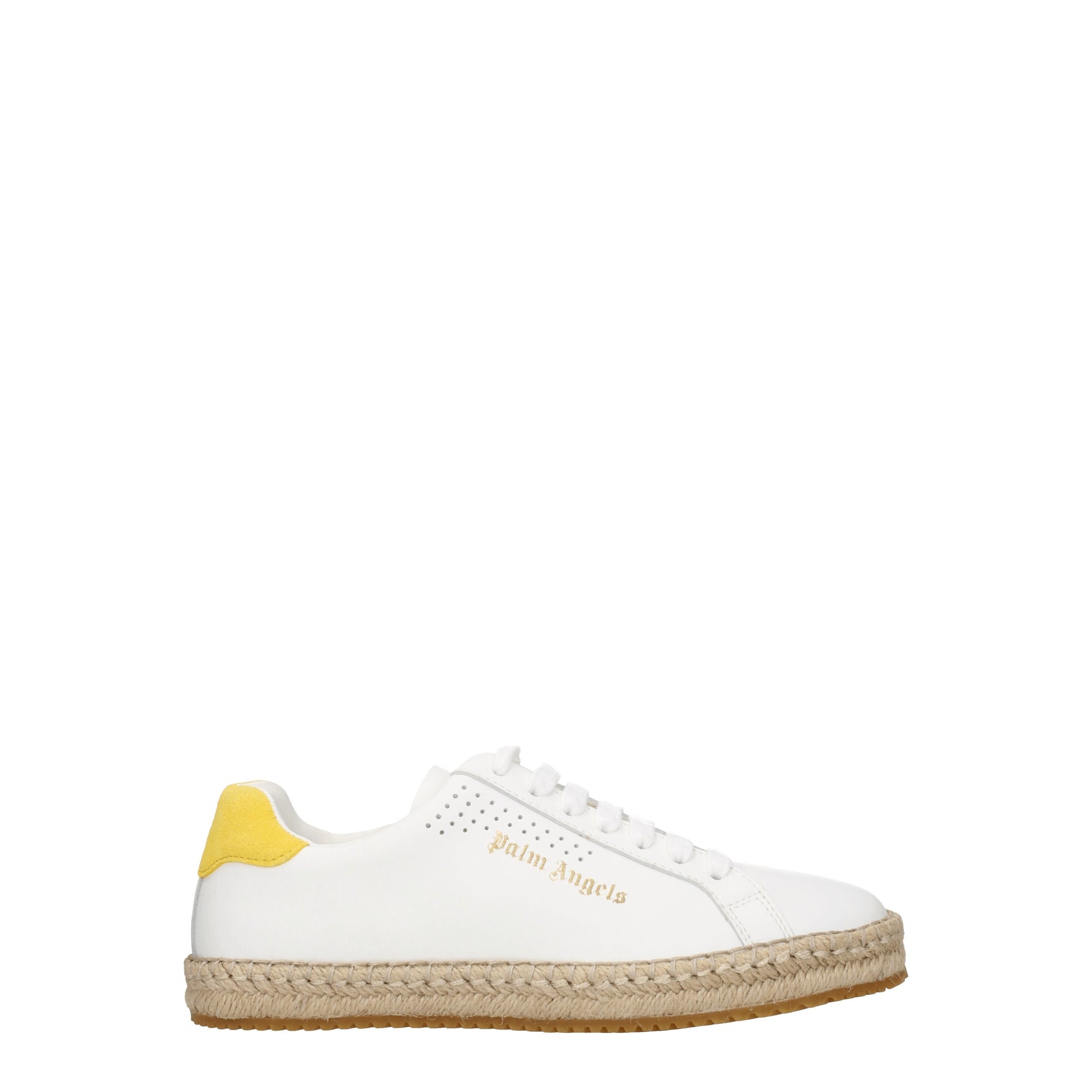 Palm Angels Sneakers Donna Pelle Bianco Giallo