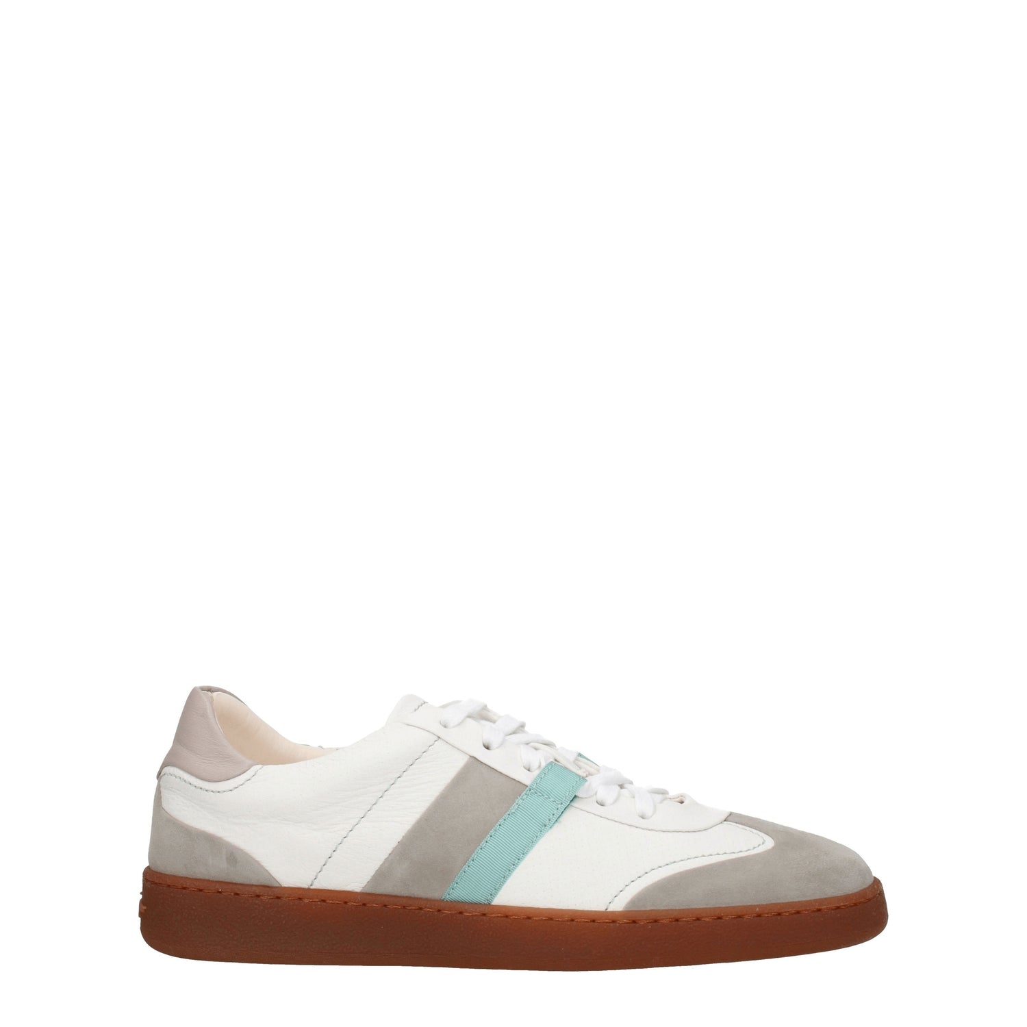 Salvatore Ferragamo Sneakers Uomo Pelle Bianco Grigio