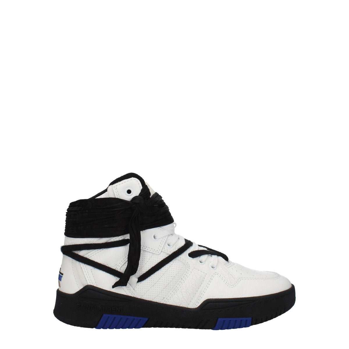 Saint Laurent Sneakers Uomo Pelle Bianco Nero