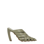 Bottega Veneta Sandali Donna Pelle Verde Travertino