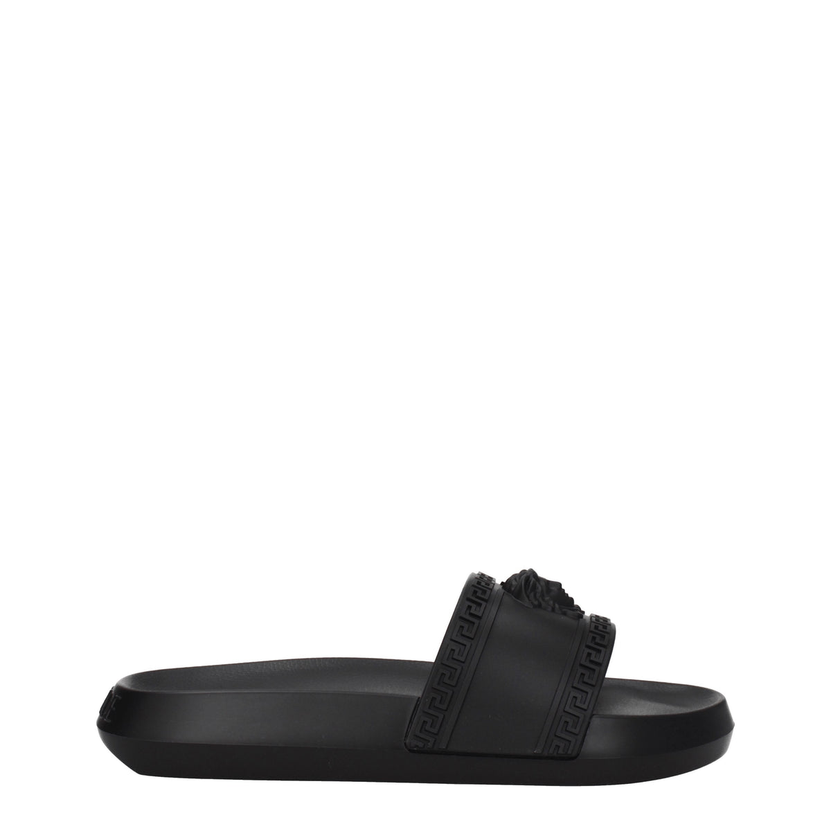 Versace Mens Black Slides Sandals Flip Flop Slip On Shoes Versace Sandals - Black - Men|10161881A146352B130 | thebs.com main image 2