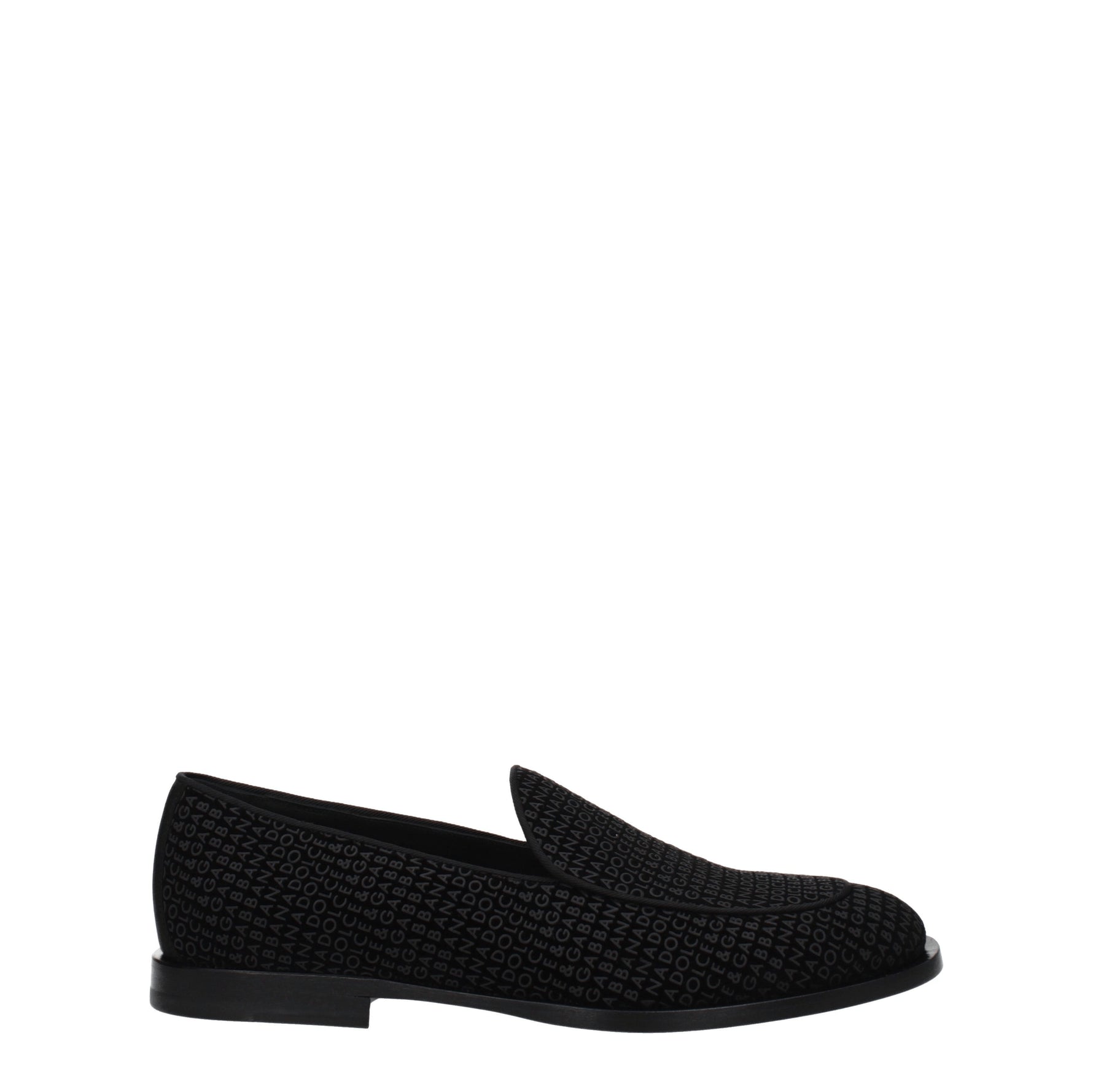 Dolce&Gabbana Slip On Uomo Velluto Nero