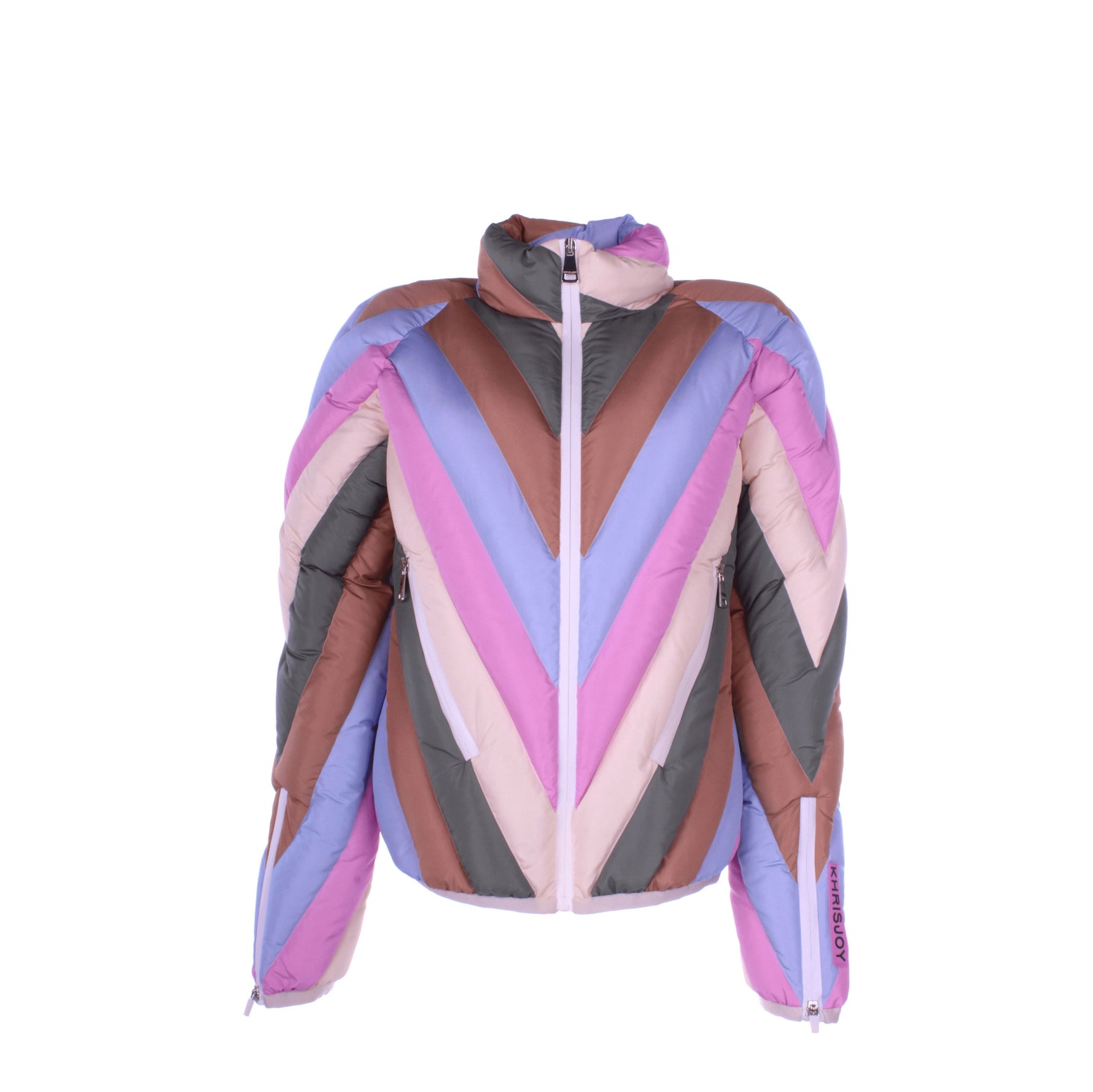 Khrisjoy Idee Regalo ski chevron jacket Donna Poliestere Multicolor