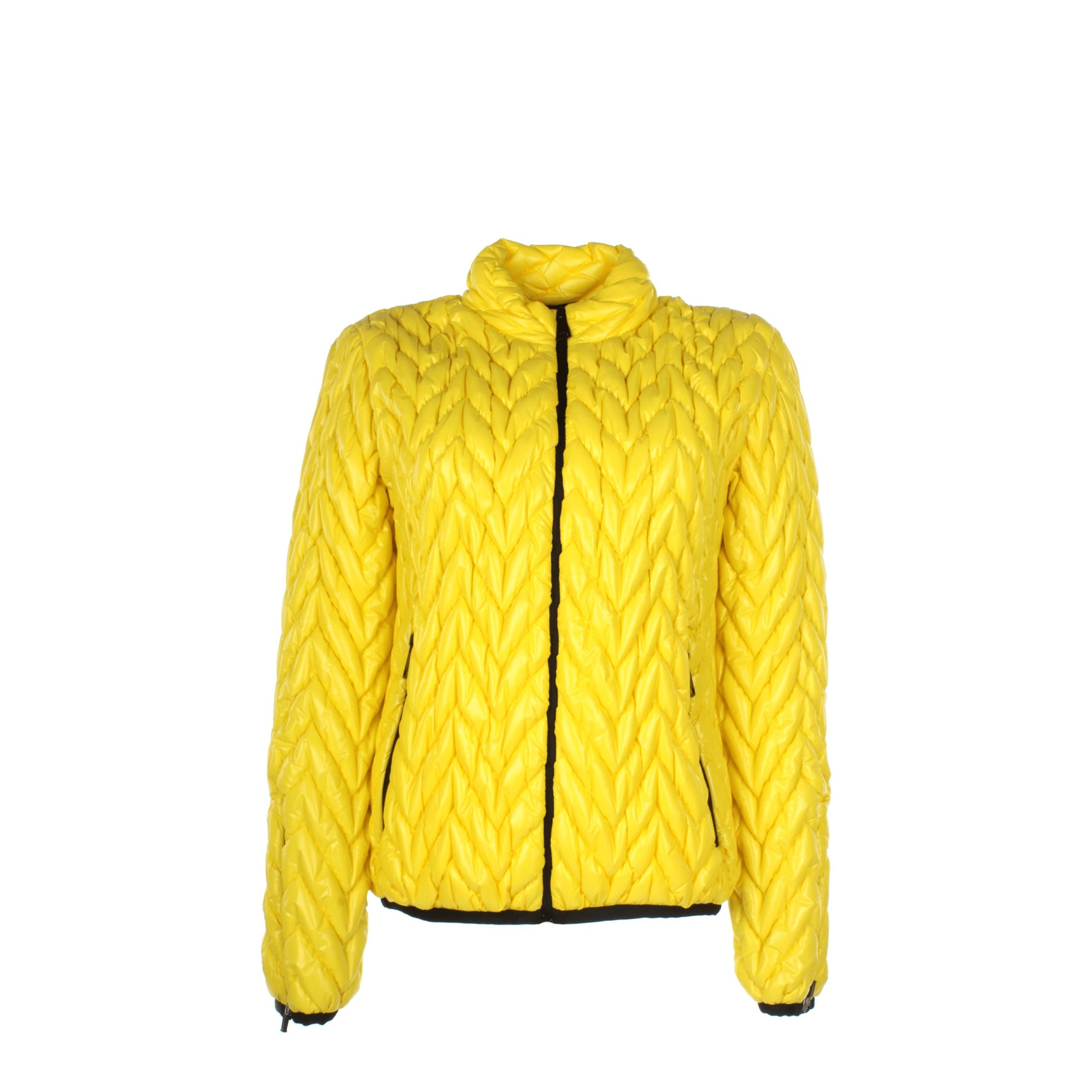 Khrisjoy Idee Regalo ski chevron quilted jacket Donna Poliammide Giallo Limone