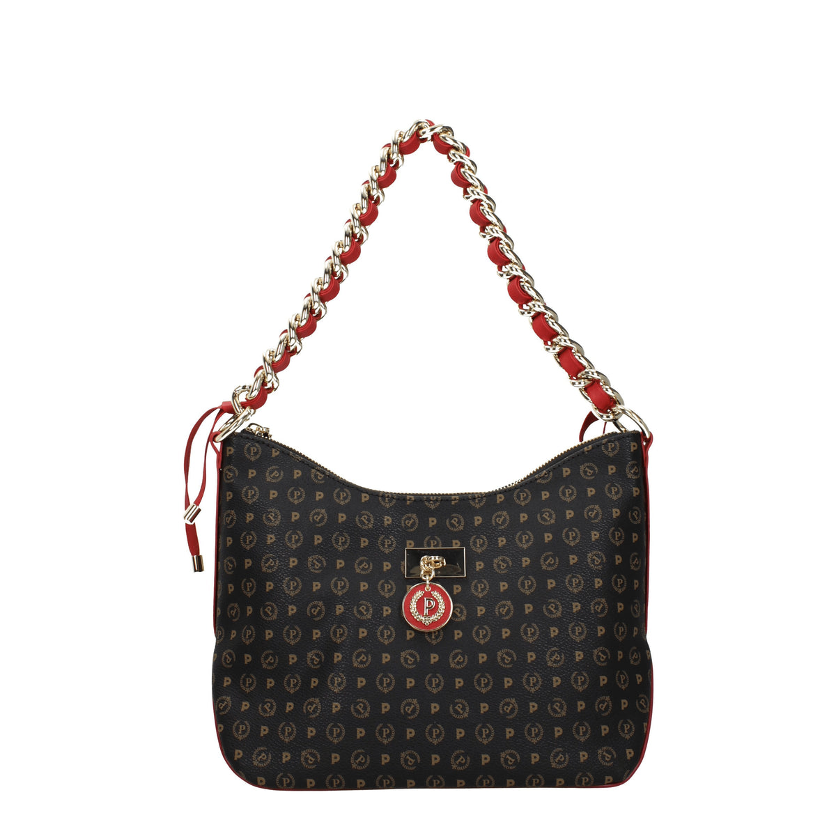 Pollini Borse a Spalla Donna PVC Nero Rossetto