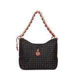 Pollini Borse a Spalla Donna PVC Nero Rossetto