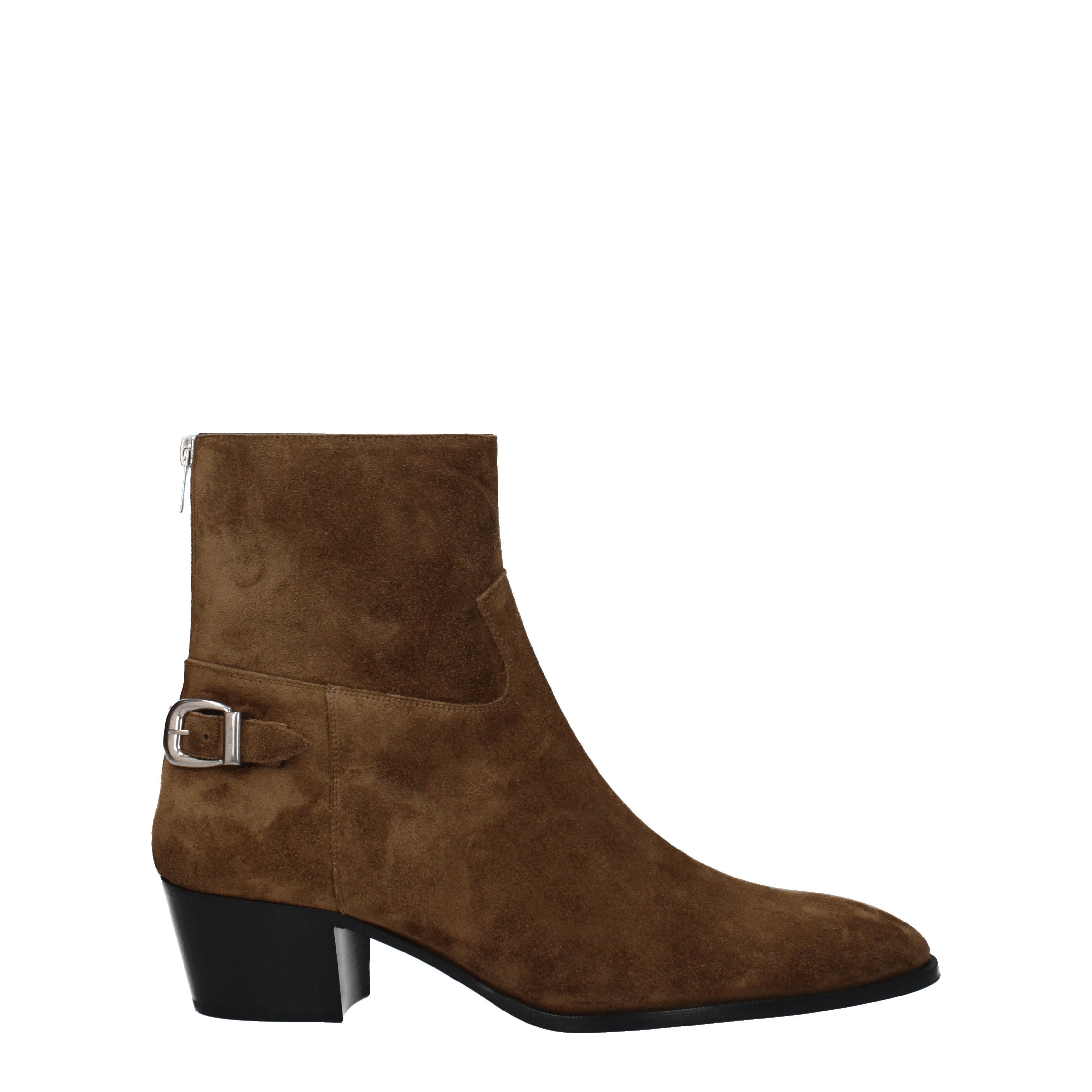 Celine Ankle Boots Men Suede Brown/Taupe | B-Exit – B-Exit top shop online