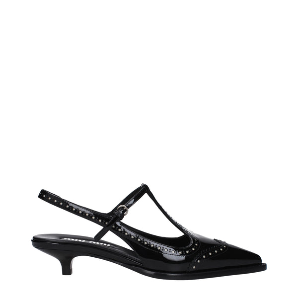 Miu Miu Sandals Women Leather Black/Ivory | B-Exit – B-Exit top