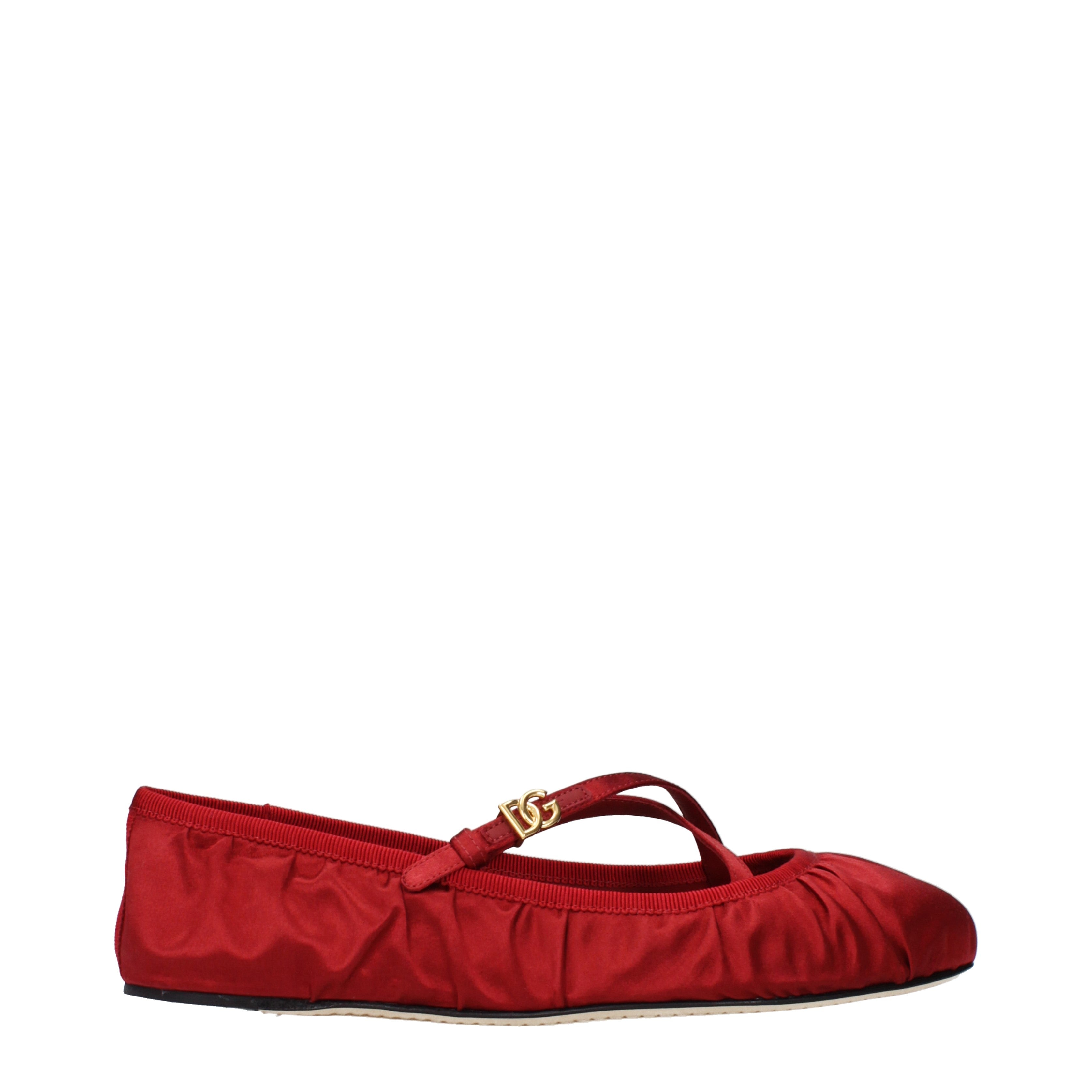 ドルチェ&ガッバーナバレエシューズ Dolce&Gabbana バレエシューズ 女性 サテン 赤/ルビ | B-Exit – B-Exit