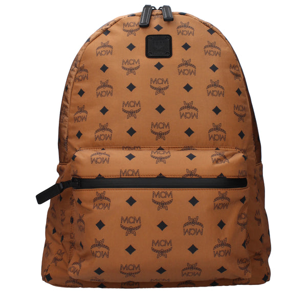 MCM バックパック、バンバッグ 男性 ファブリック 茶/コニャック | B