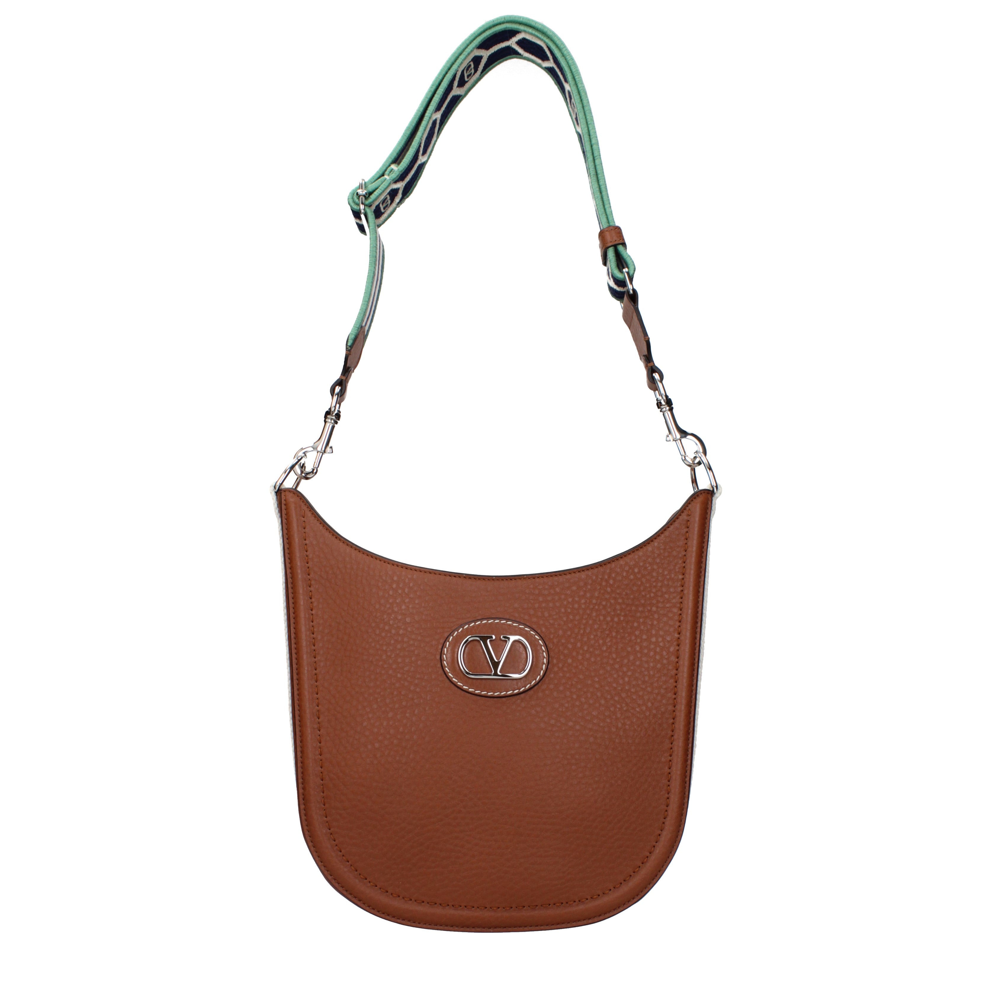 Valentino Garavani Crossbody Bags Men Leather Brown/Saddlery | B