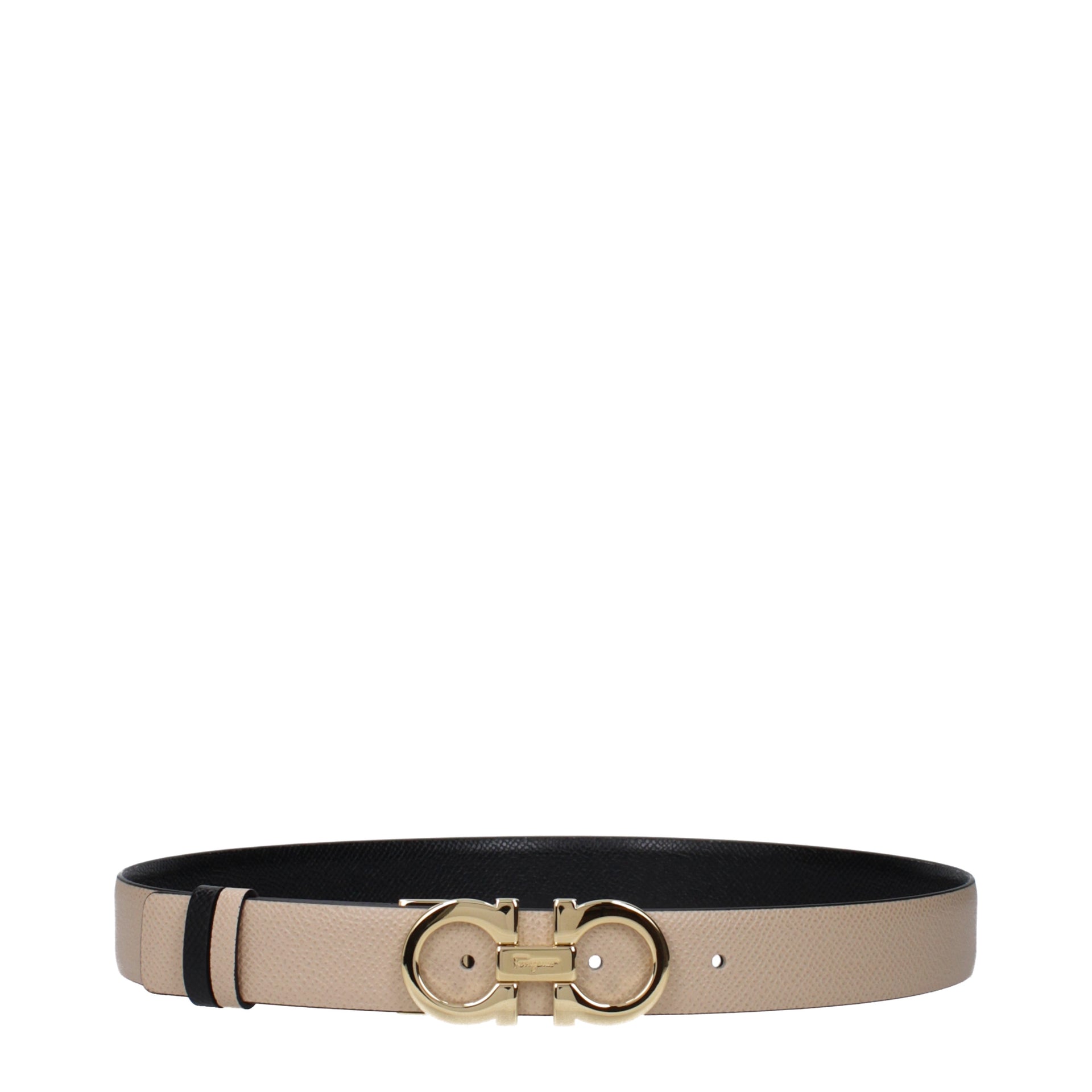Salvatore Ferragamo ベルト 女性 皮革 ベージュ/黒 | B-Exit – B-Exit 