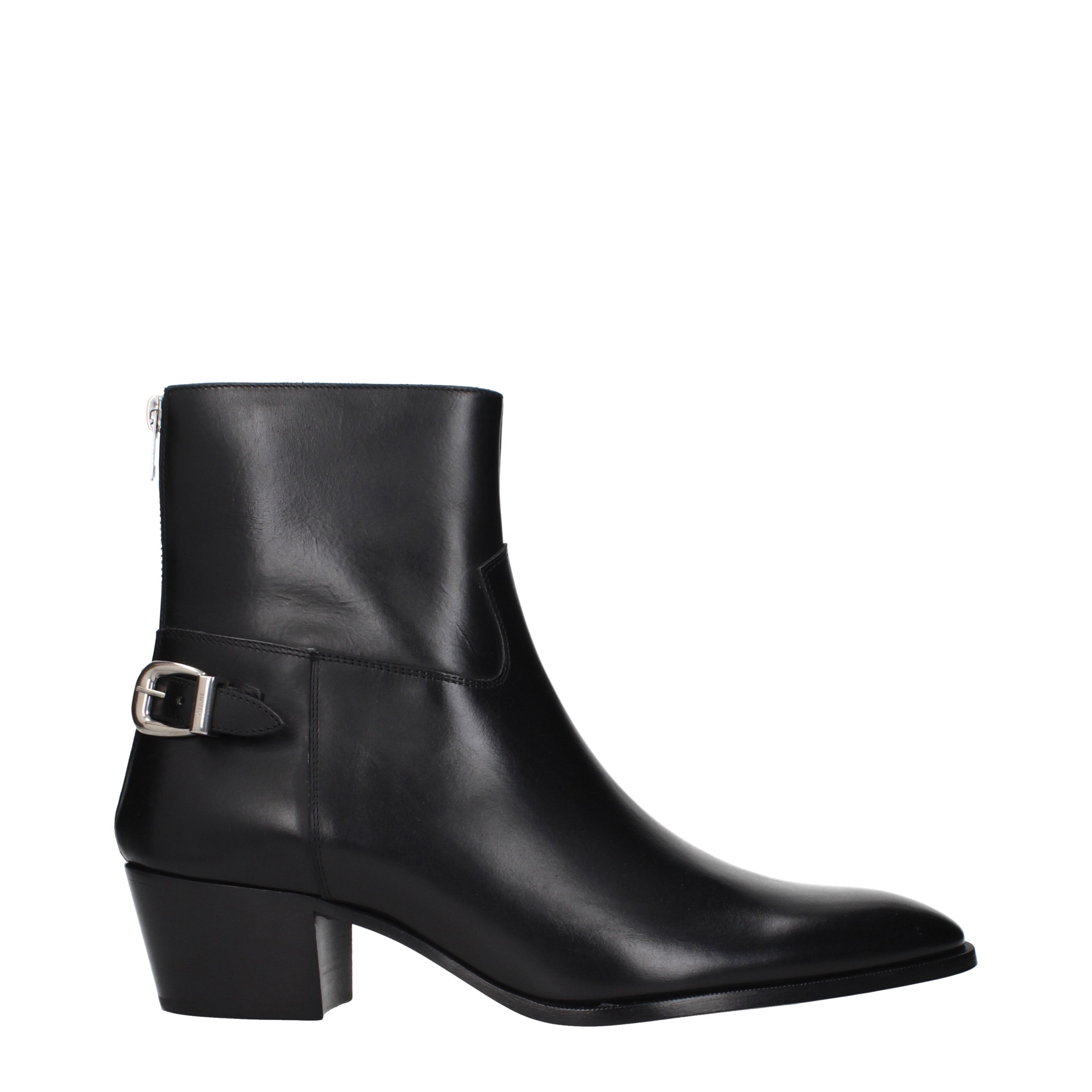 CELINE Back Buckle Zipped Jacno ヒールブーツ43 Celine Jacno Shiny Calfskin Back Buckle Zipped Black Boot Mens