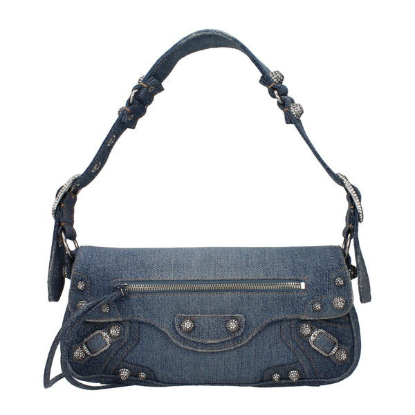 バレンシアガ　デニムショルダーバック Balenciaga ショルダーバッグ 女性 ファブリック 青/デニム | B-Exit