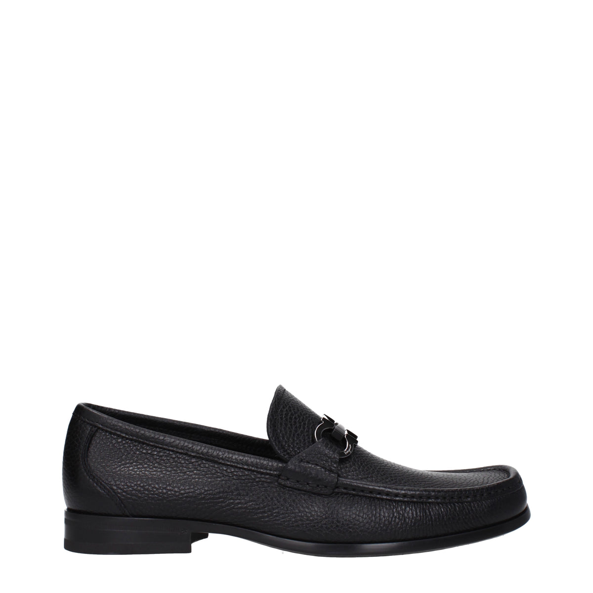Salvatore Ferragamo Italy Black Leather Bit Loafers Men 8.5 Dress Shoes Lug Sole David Bit Loafer – M. Dumas and Sons main image 4