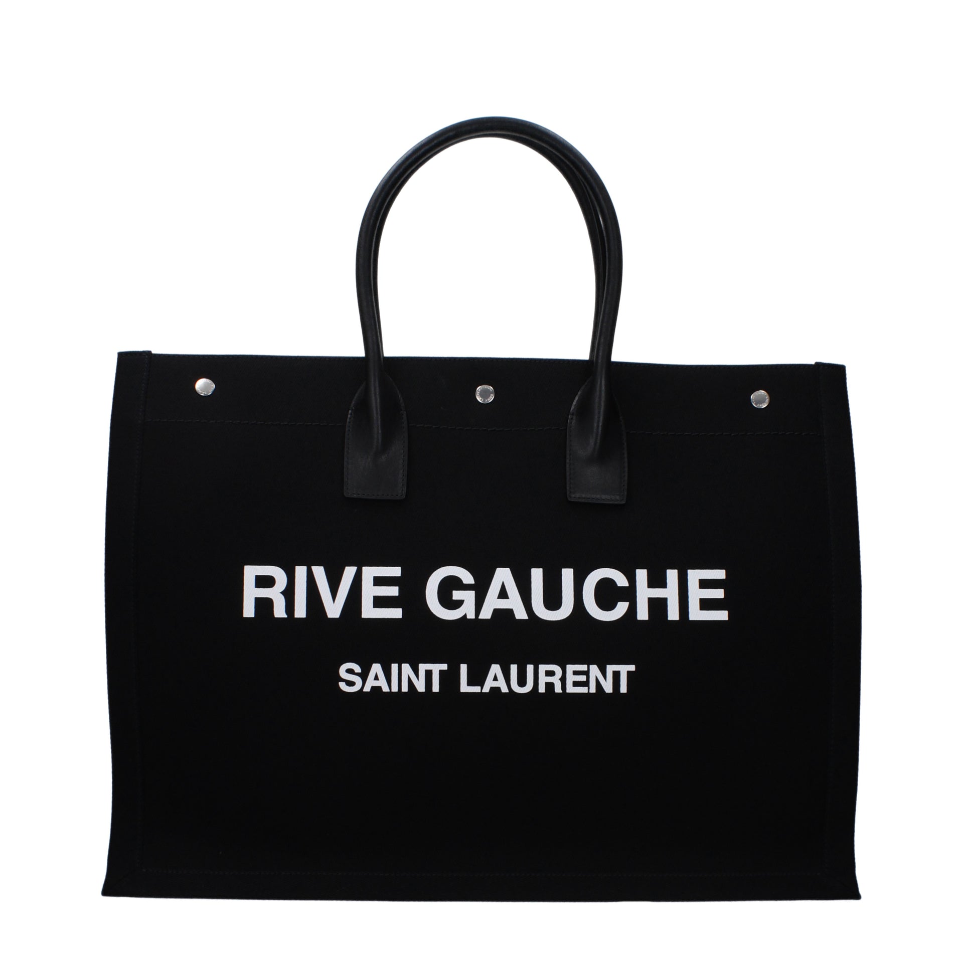 Saint Laurent Borse a Mano Rive gauche Uomo Tessuto Nero B-Exit