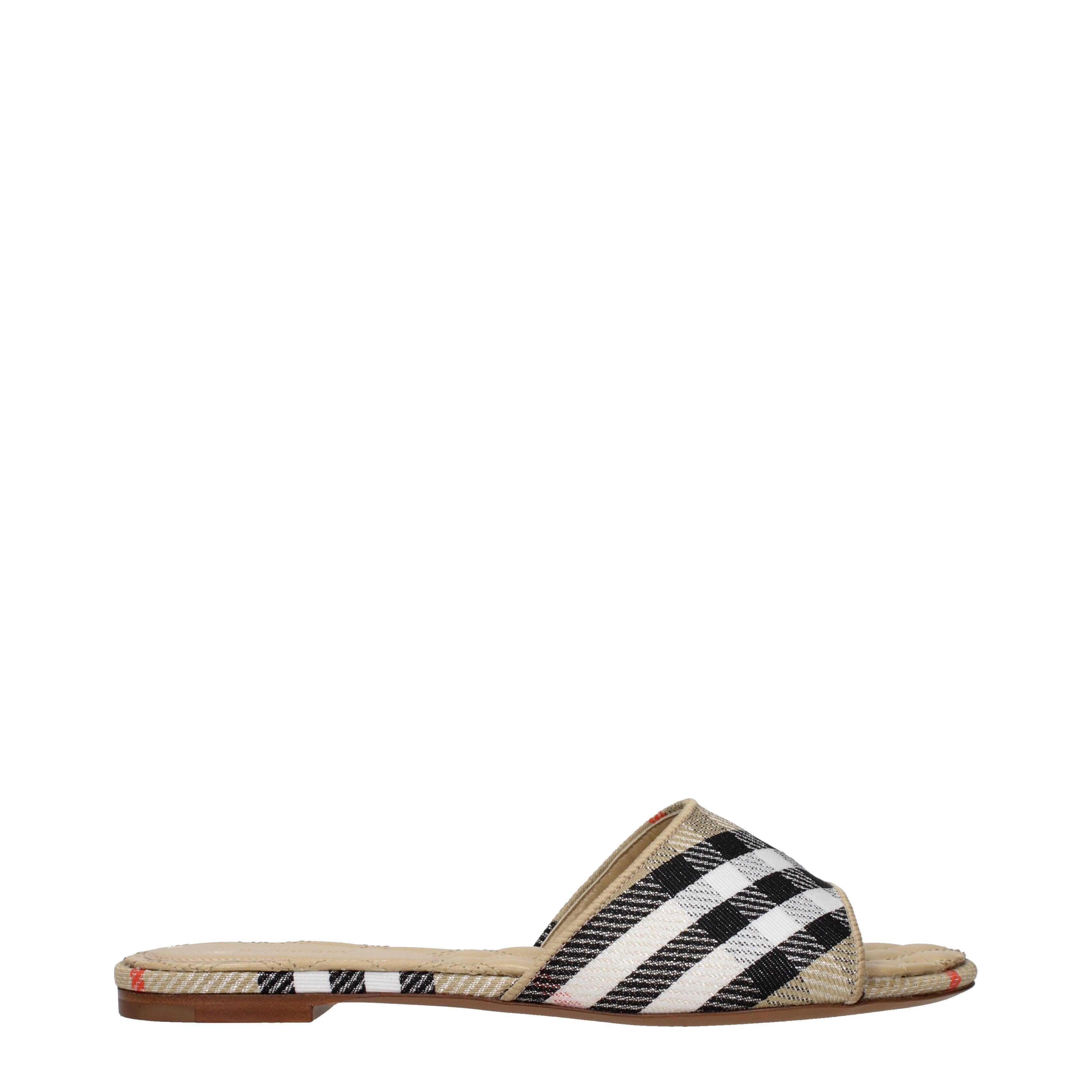 Burberry スリッパと下駄 女性 ファブリック ベージュ/サンド | B-Exit