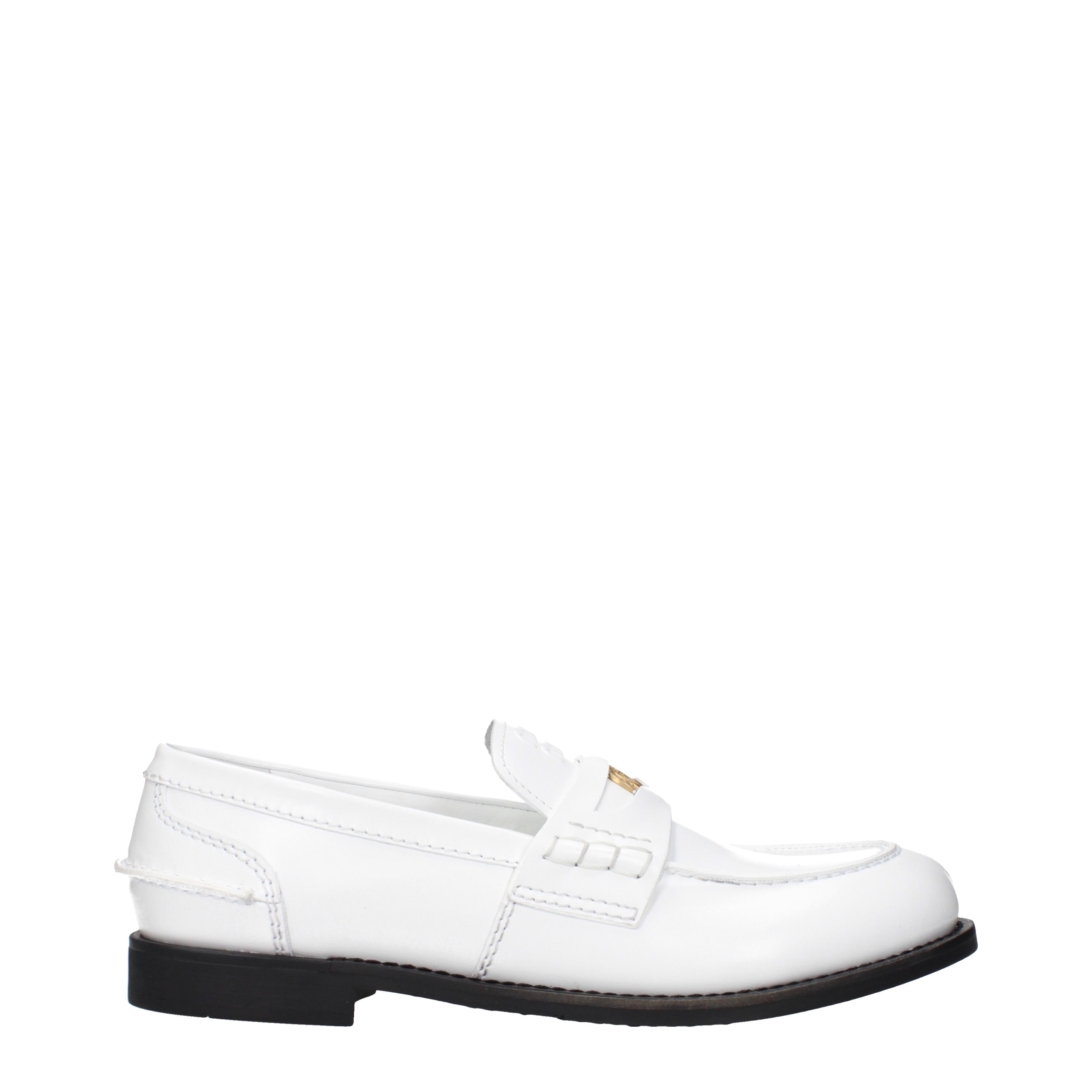 Miu Miu Loafers Women Leather White | B-Exit – B-Exit top shop online
