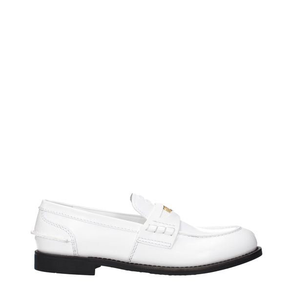 Miu Miu Loafers Women Leather White | B-Exit – B-Exit top shop online