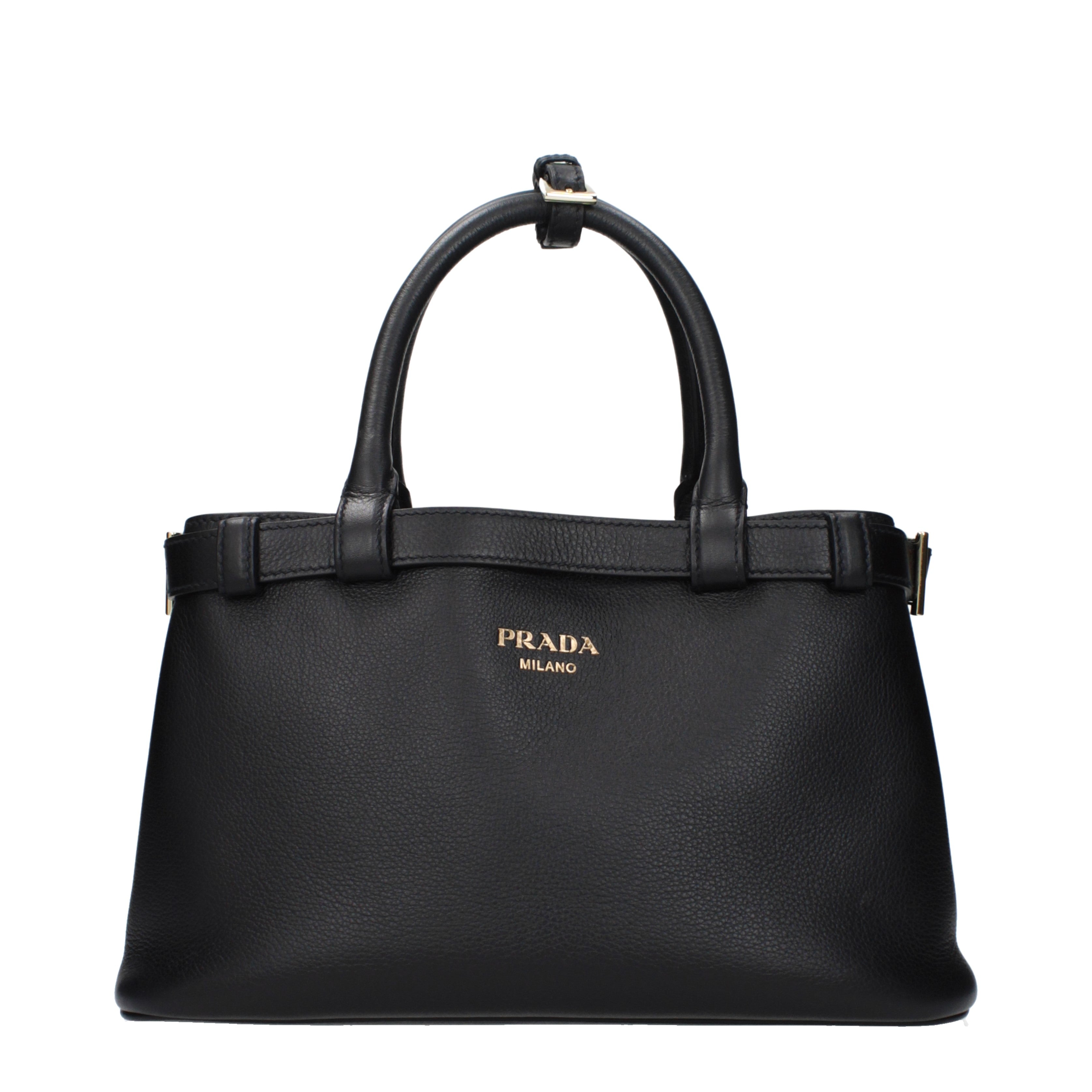 PRADA ブラック ハンドバッグ 中型 Prada ハンドバッグ 女性 皮革 黒 | B-Exit – B-Exit top shop online
