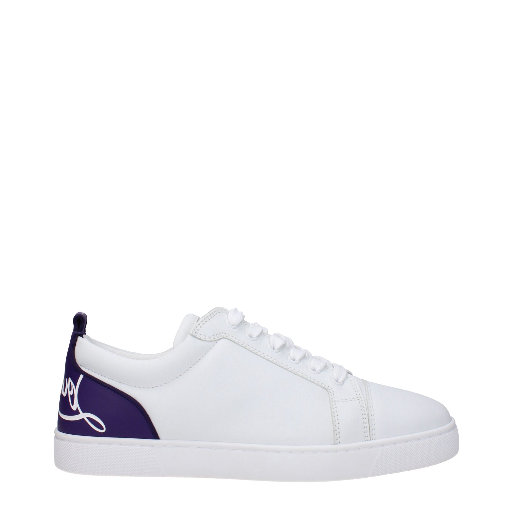Louboutin Sneakers Fun louis junior Uomo Pelle Bianco/Jacaranda