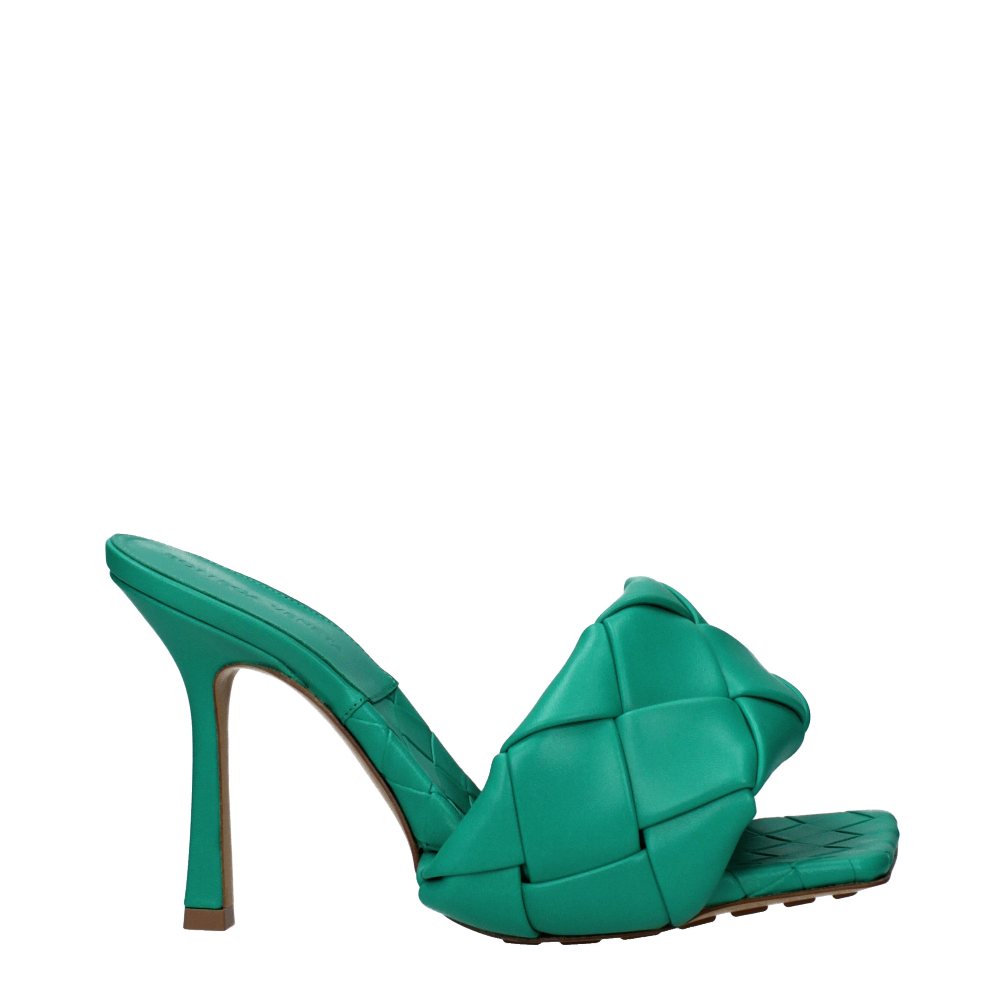 Bottega Veneta Sandals Women Leather Heavenly/Pale Blue | B-Exit