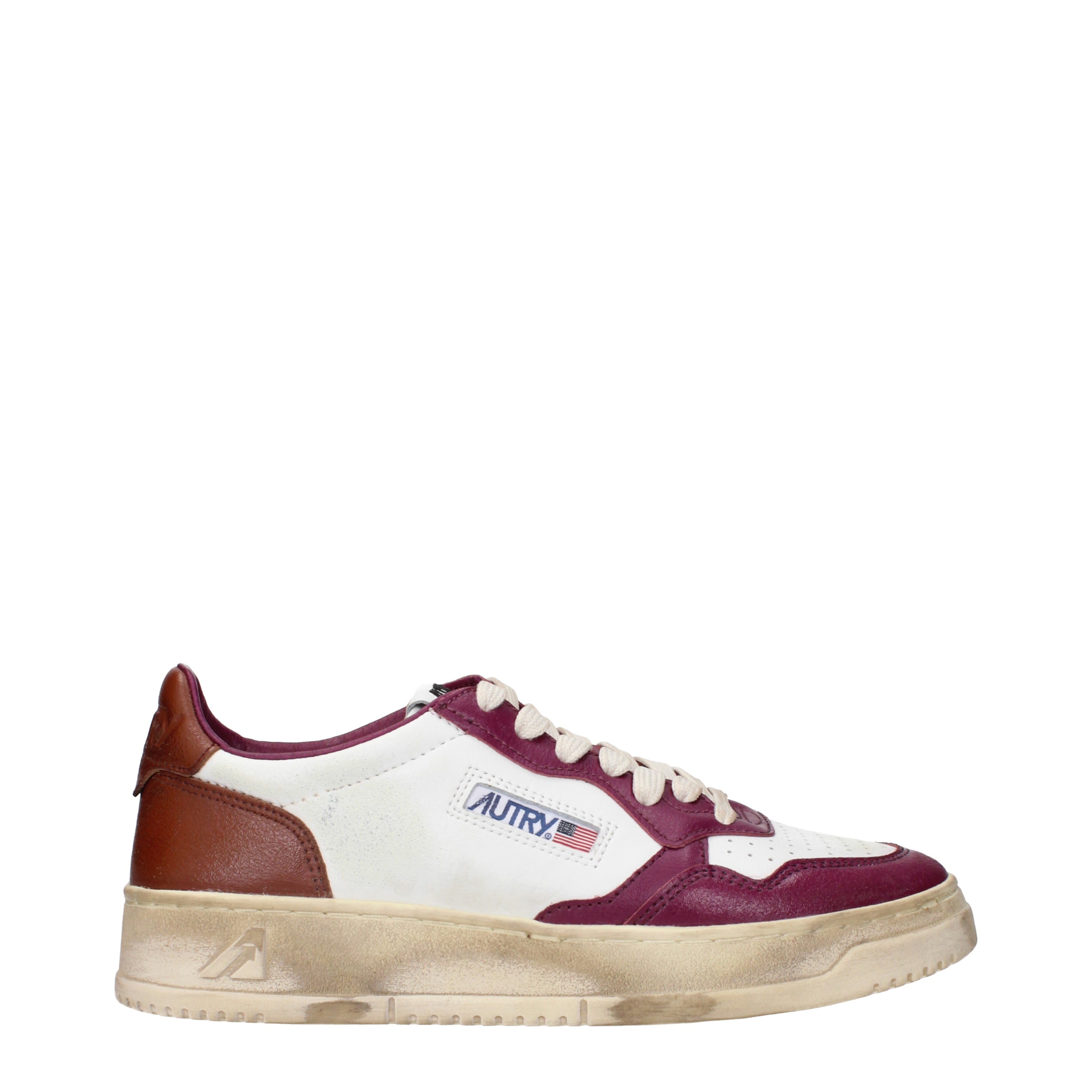 Autry Sneakers Women Leather White/Violet Garnet | B-Exit