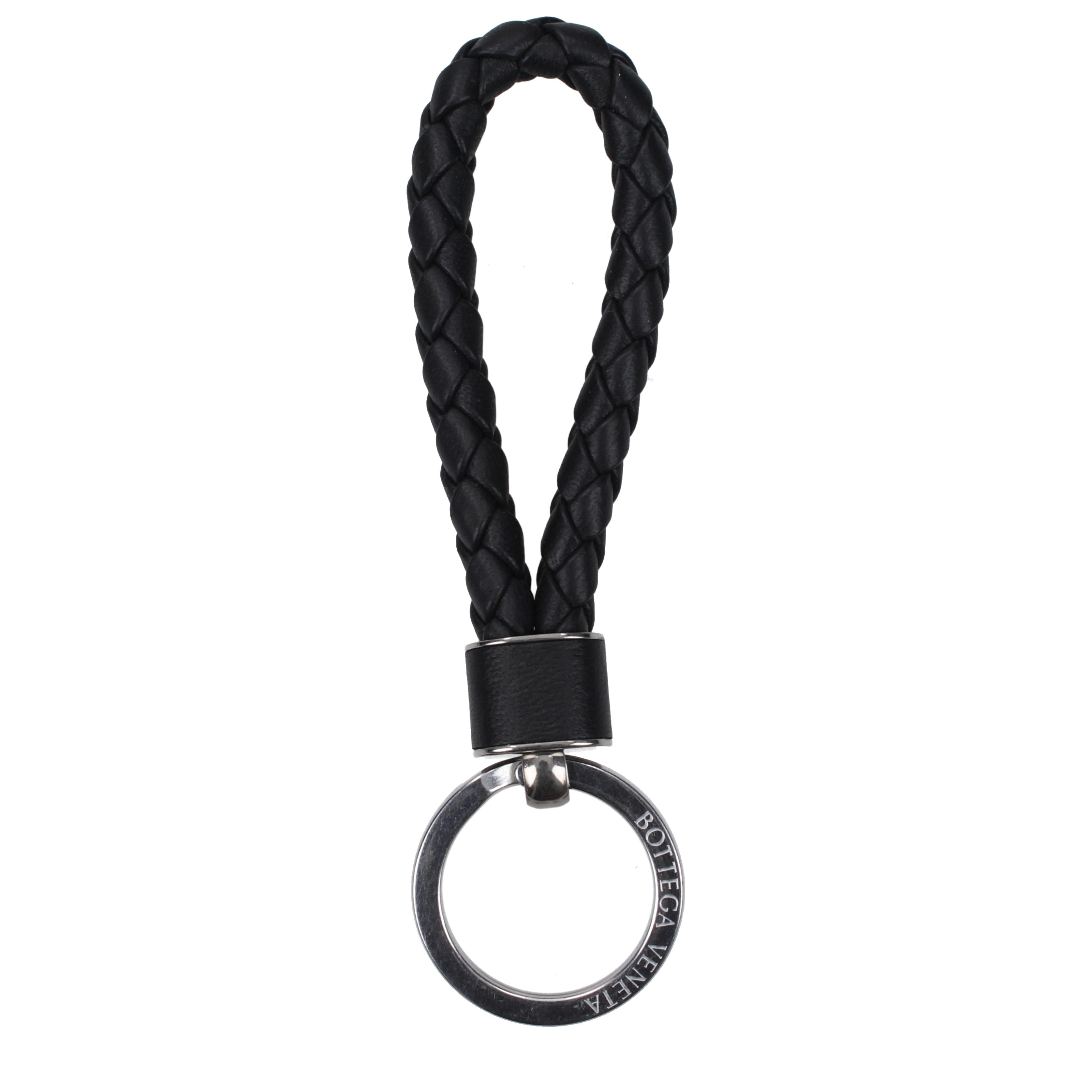 BOTTEGA VENETA ブラックレザーキーホルダー Bottega Veneta キーホルダー 男性 皮革 黒 | B-Exit – B-Exit top