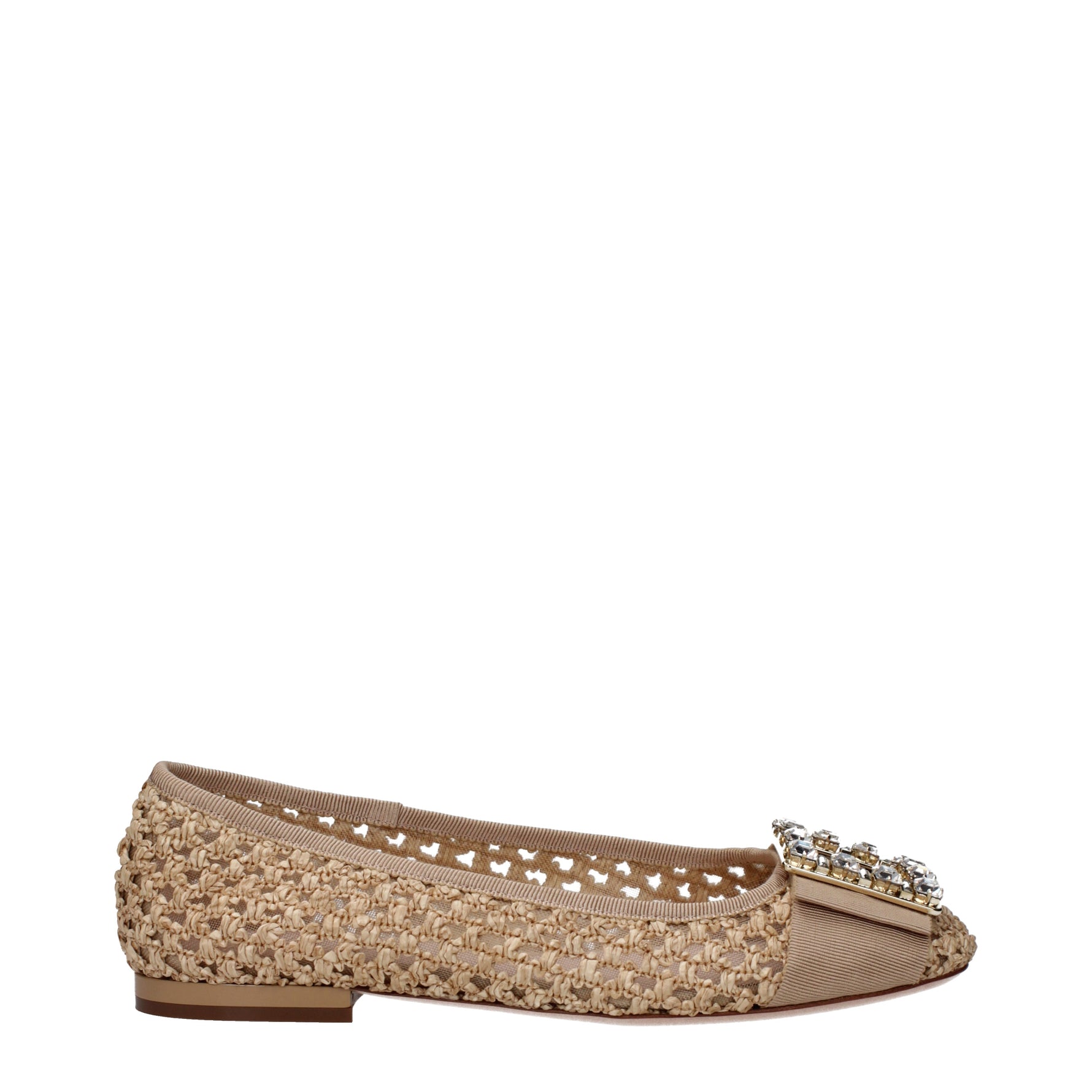 Roger Vivier Ballet Flats Women Raffia Beige B-Exit – B-Exit top