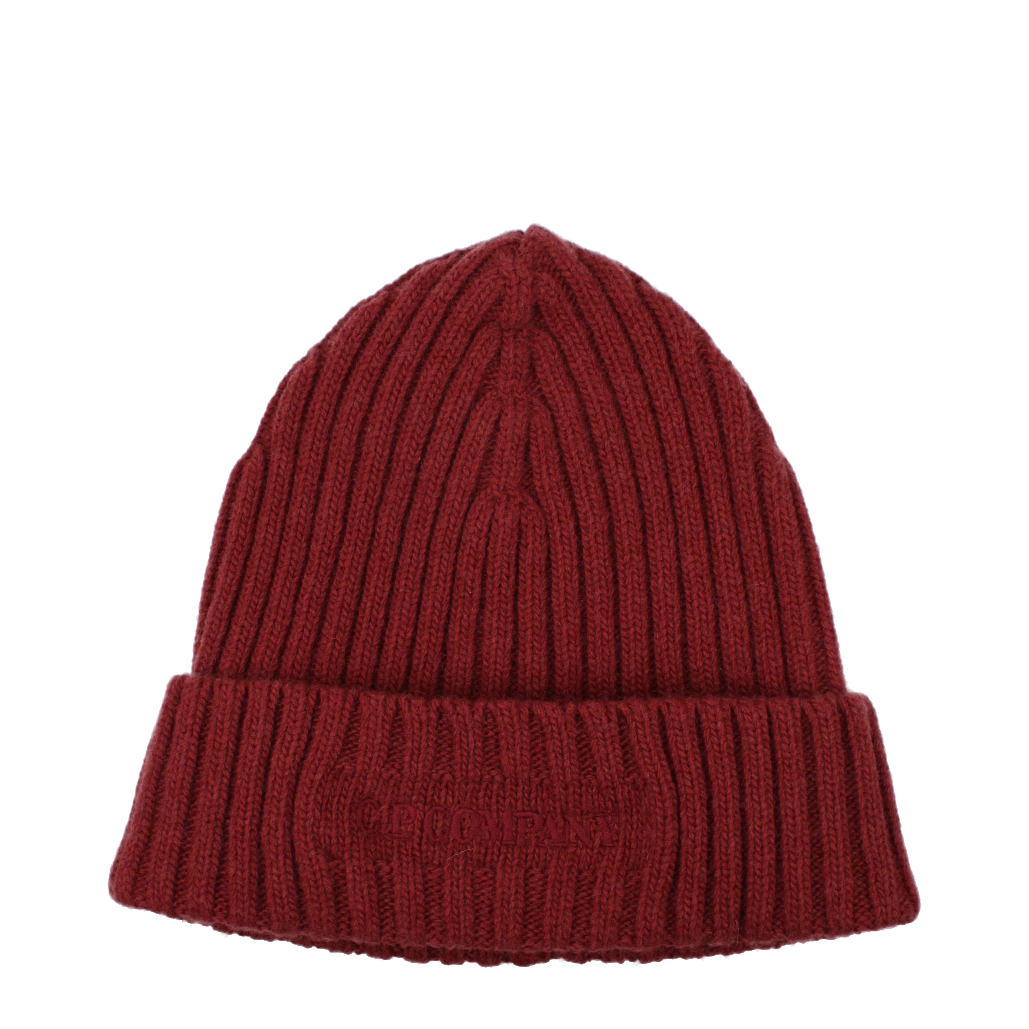 C.P. Company ビーニー　赤 CP Company Extrafine Merino Wool Lens Beanie Hat - Uni size