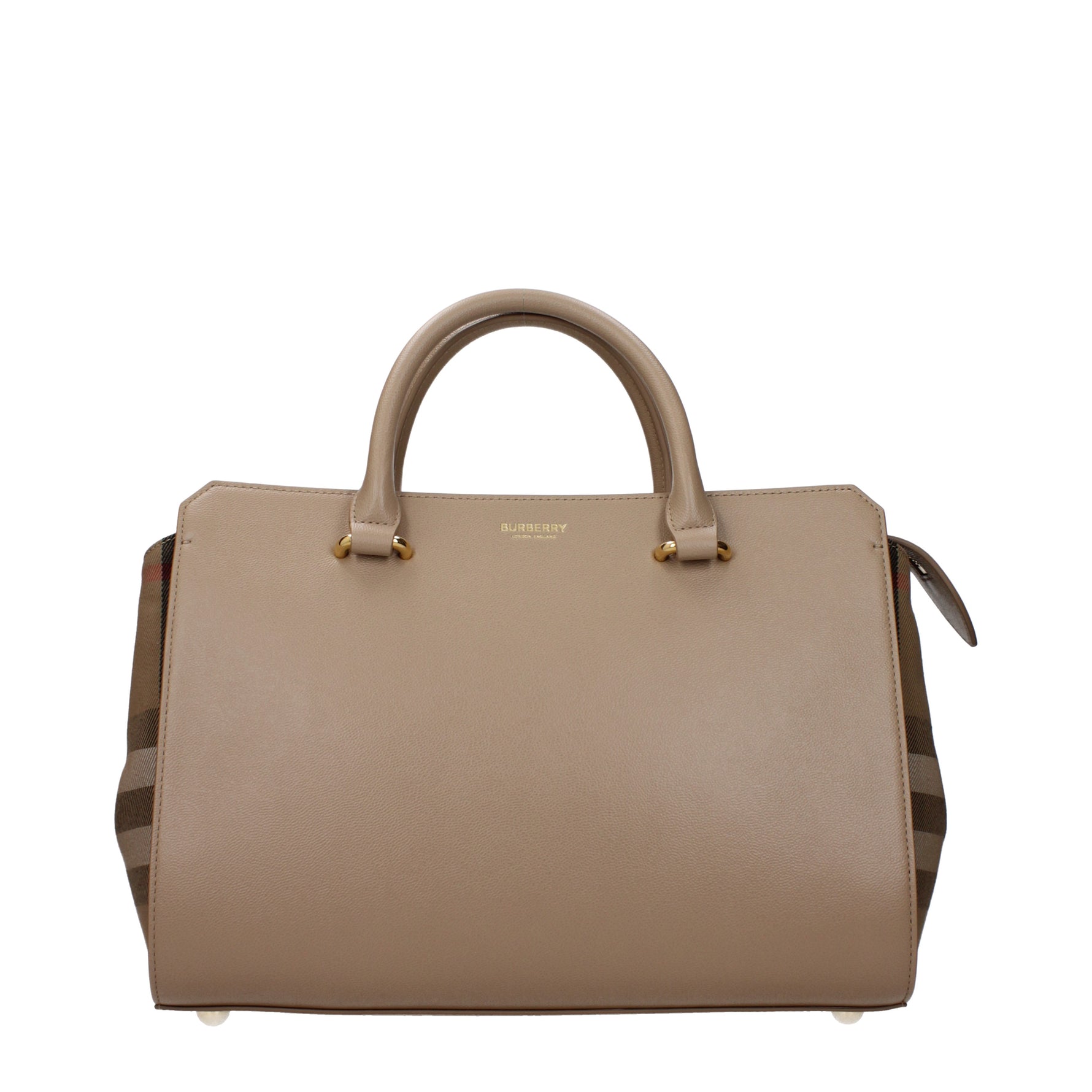 Burberry Handbags Women Leather Beige/Chestnut B-Exit – B-Exit