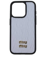 Miu Miu IPhone Covers Women Leather Heavenly/Cornflower Miu Miu IPhone Covers Women Leather Heavenly/Cornflower