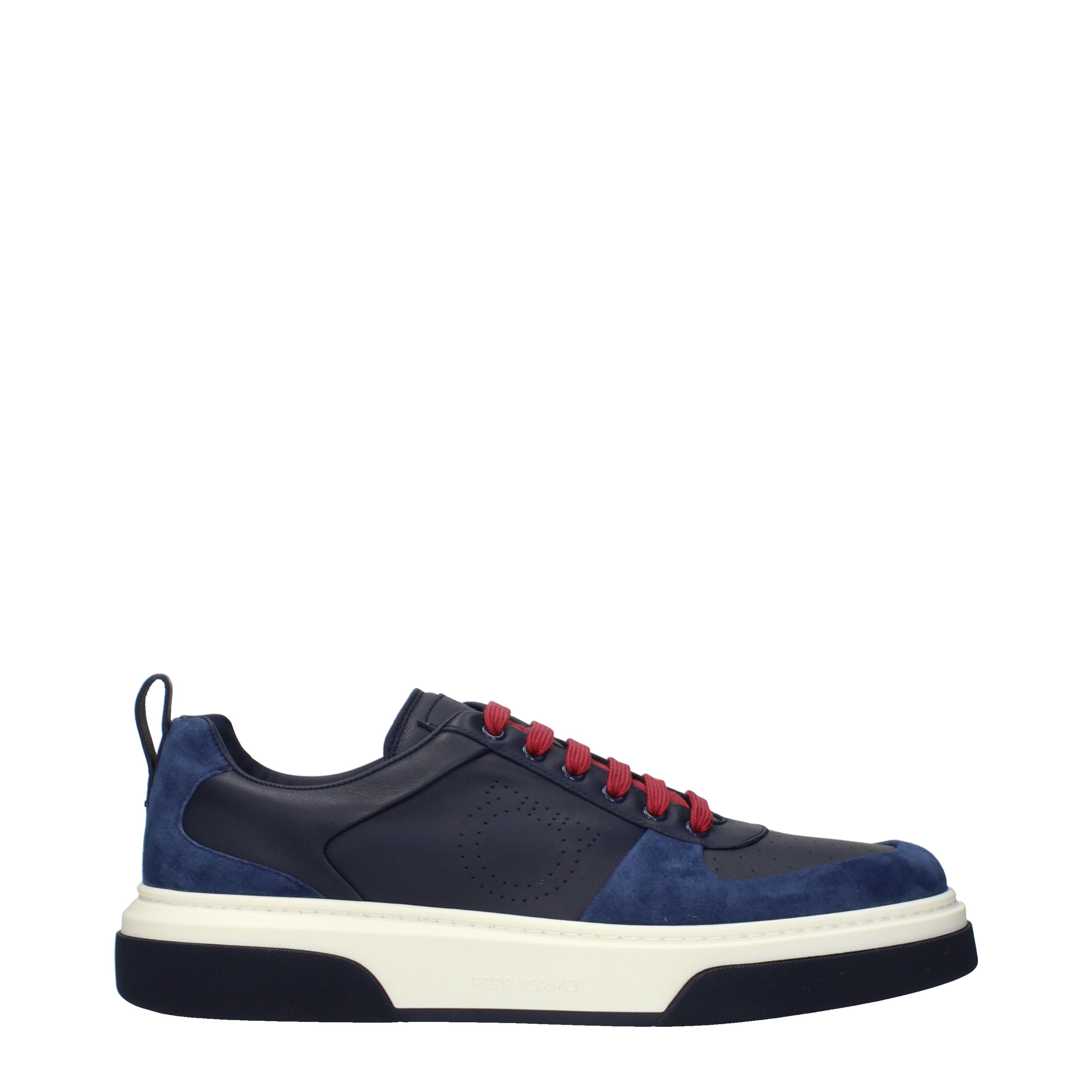 Salvatore Ferragamo Sneakers Men Leather Blue/Sea Blue | B-Exit