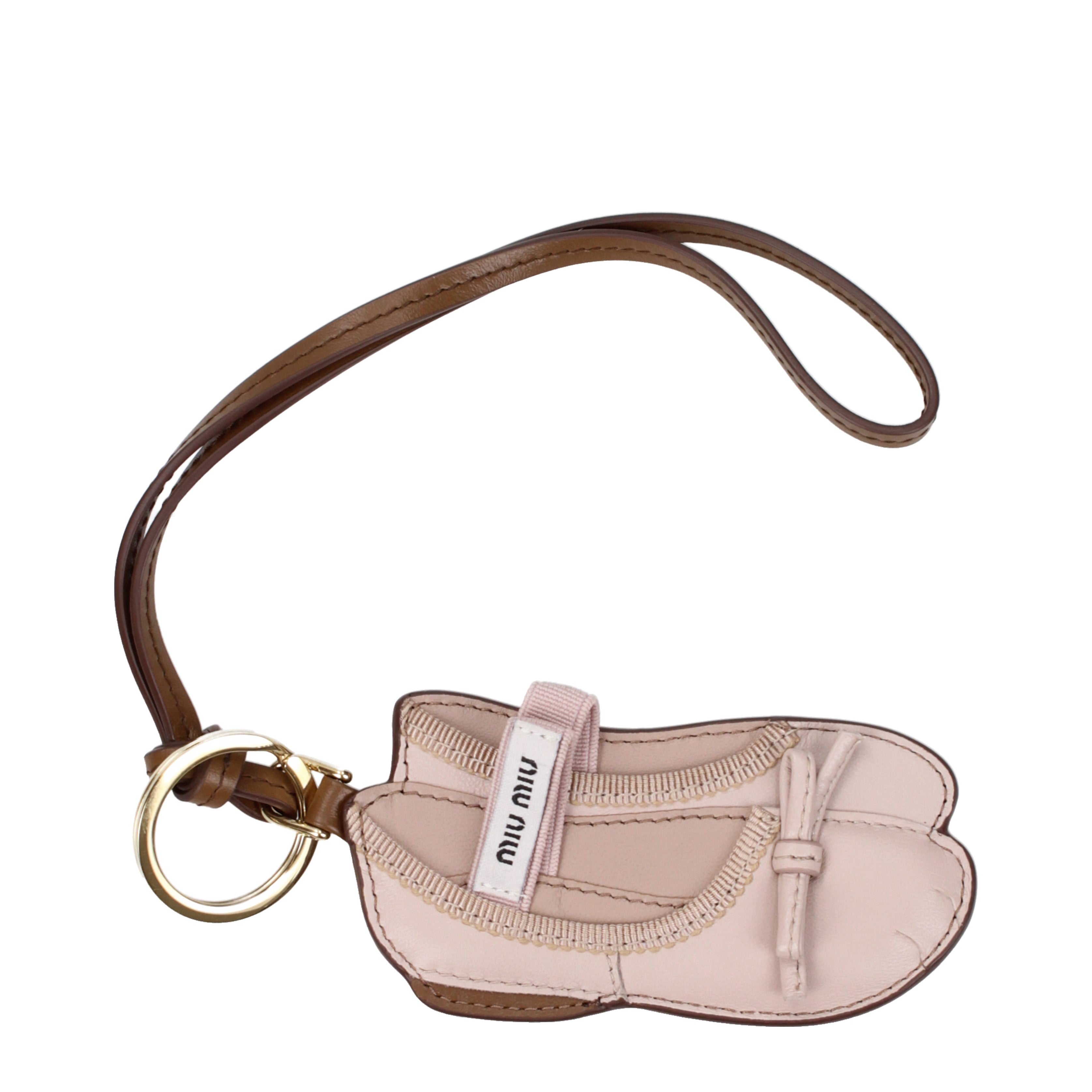miu miu ピンククリスタルキーホルダー Miu Miu キーホルダー 女性 皮革 ピンク/Waterlily | B-Exit – B-Exit