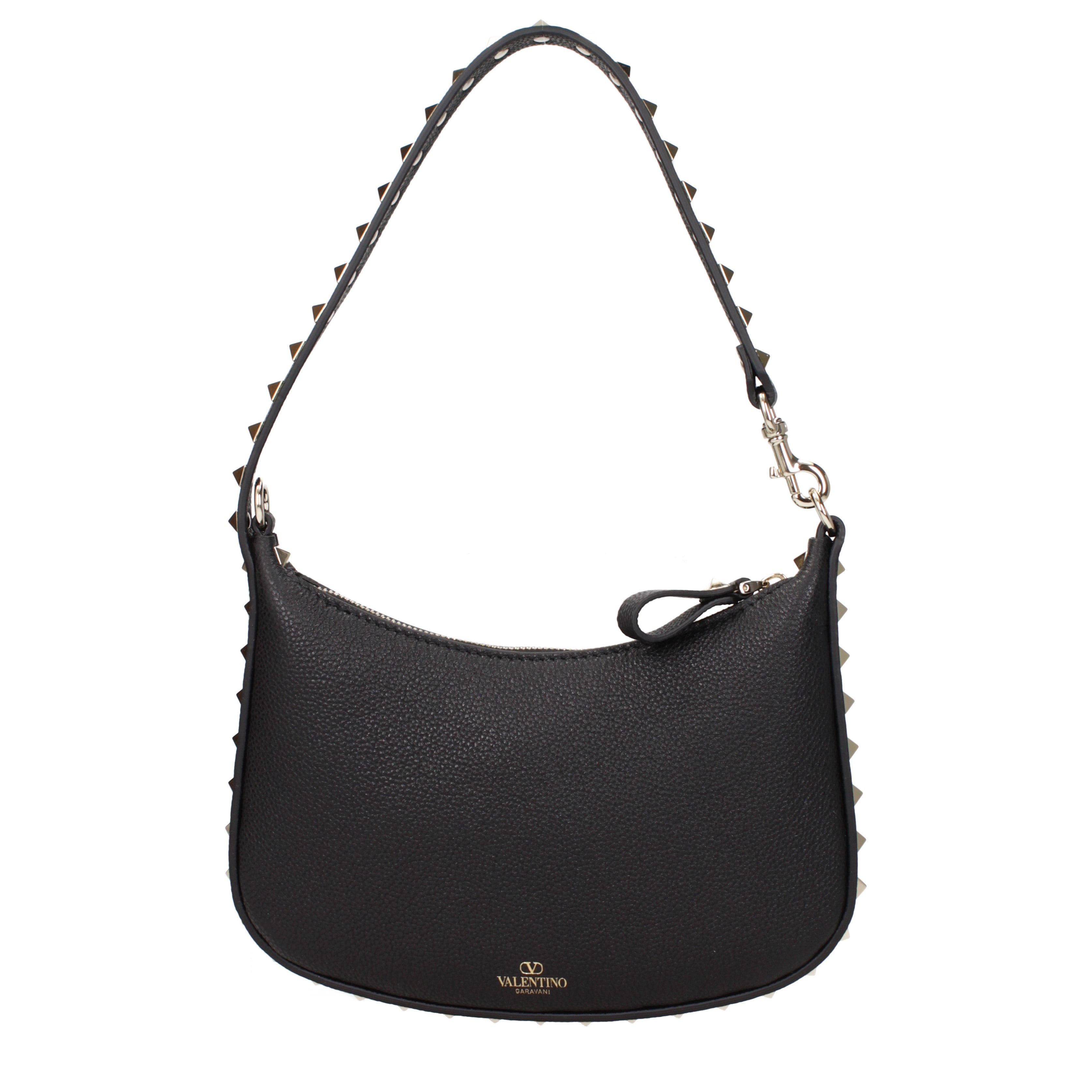 Valentino 黒 レザー ショルダーバッグ Valentino Garavani レザー ショルダーバッグ | ブラック | FARFETCH JP