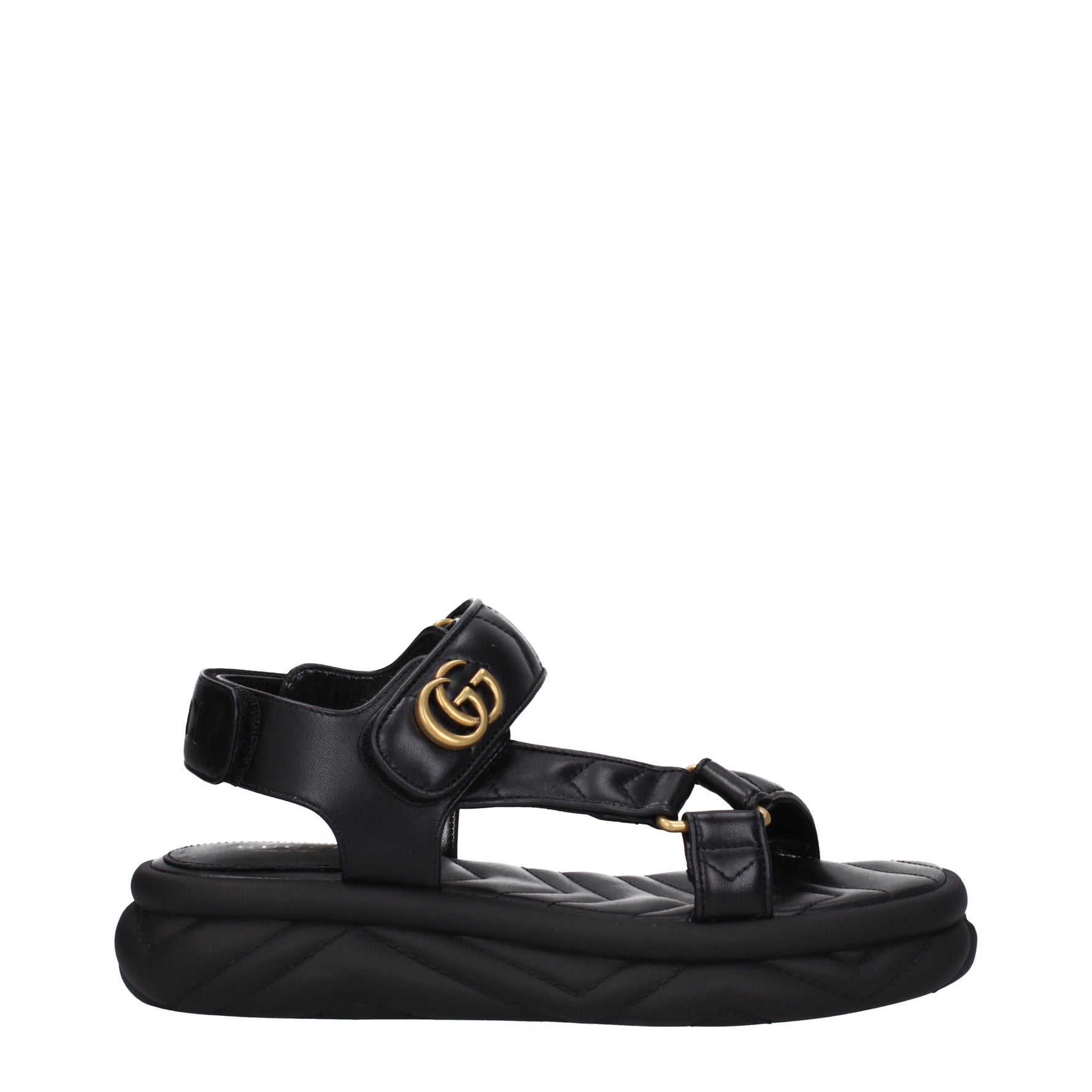 Leather Sandals New Gucci Sandals Gucci Leather Logo Cutout Flat