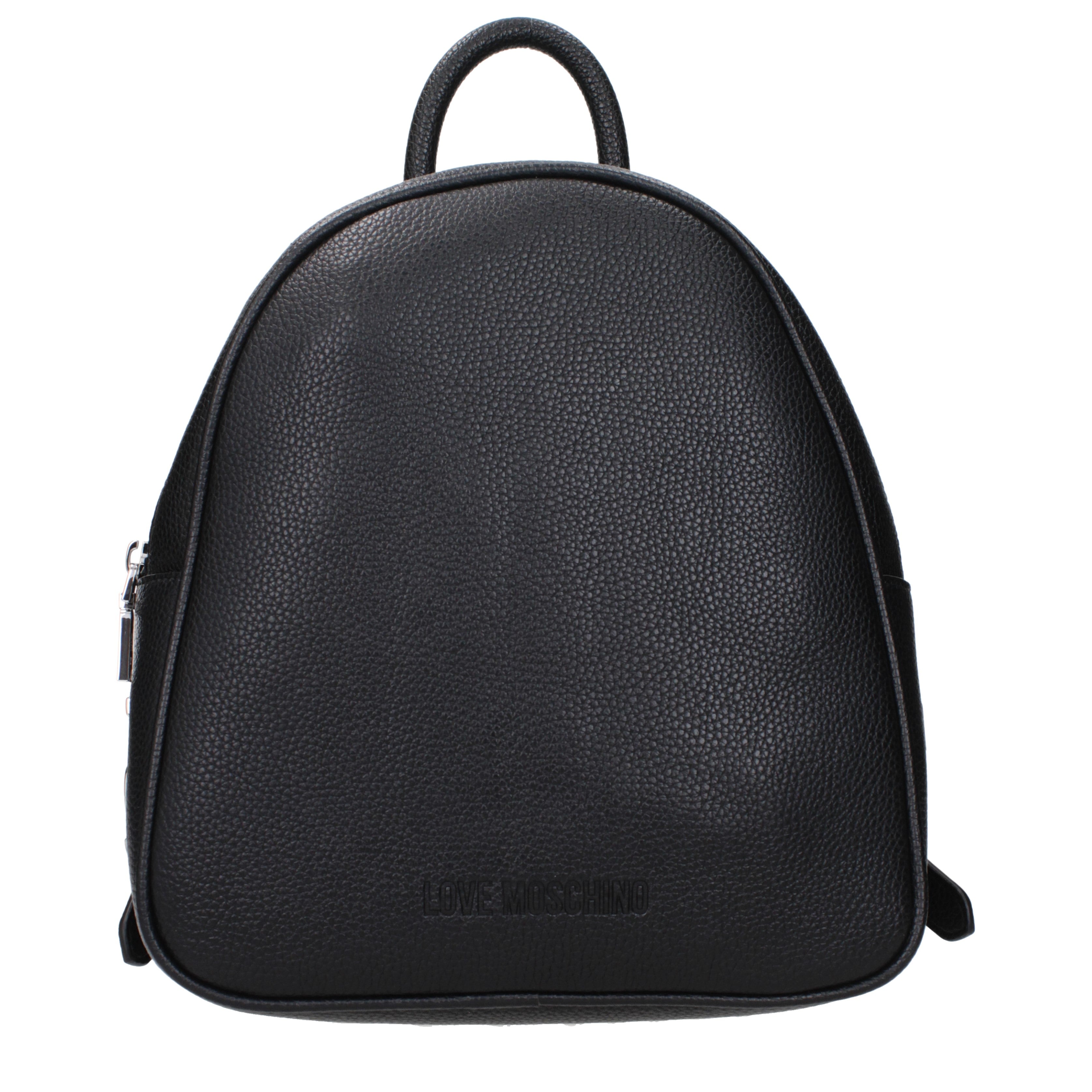 love moschino リュック 黒 レザー