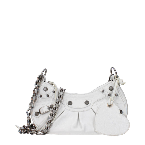 BALENCIAGA ホワイト ボディバッグ Balenciaga クロスボディバッグ 女性 皮革 白/オプティックホワイト