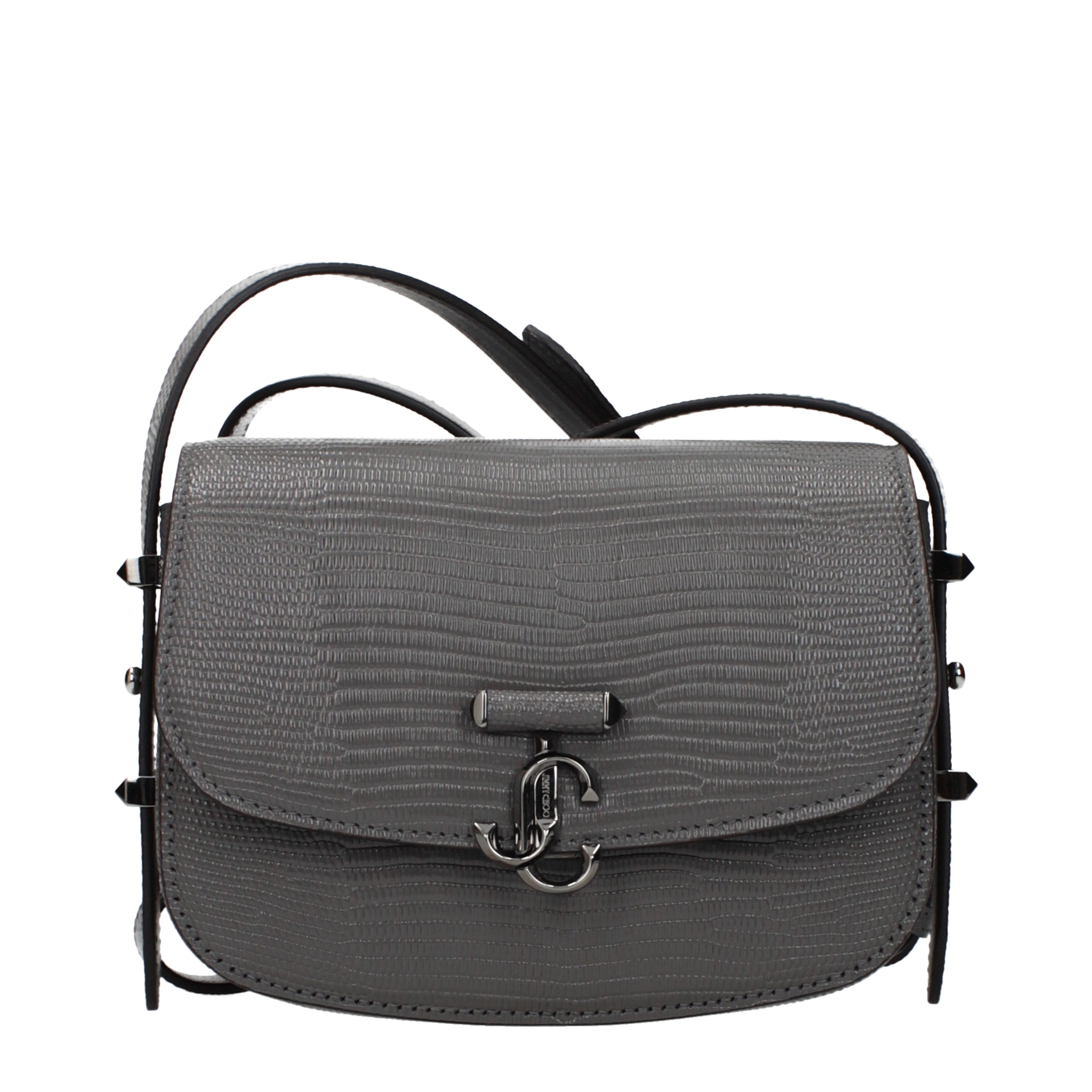 Jimmy Choo Shoulder Bags Women Leather Gray/Rifle | B-Exit – B