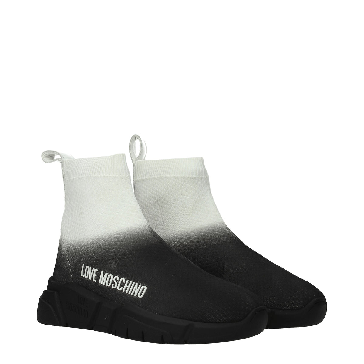Love Moschino Sneakers Donna Tessuto Nero Bianco Sporco
