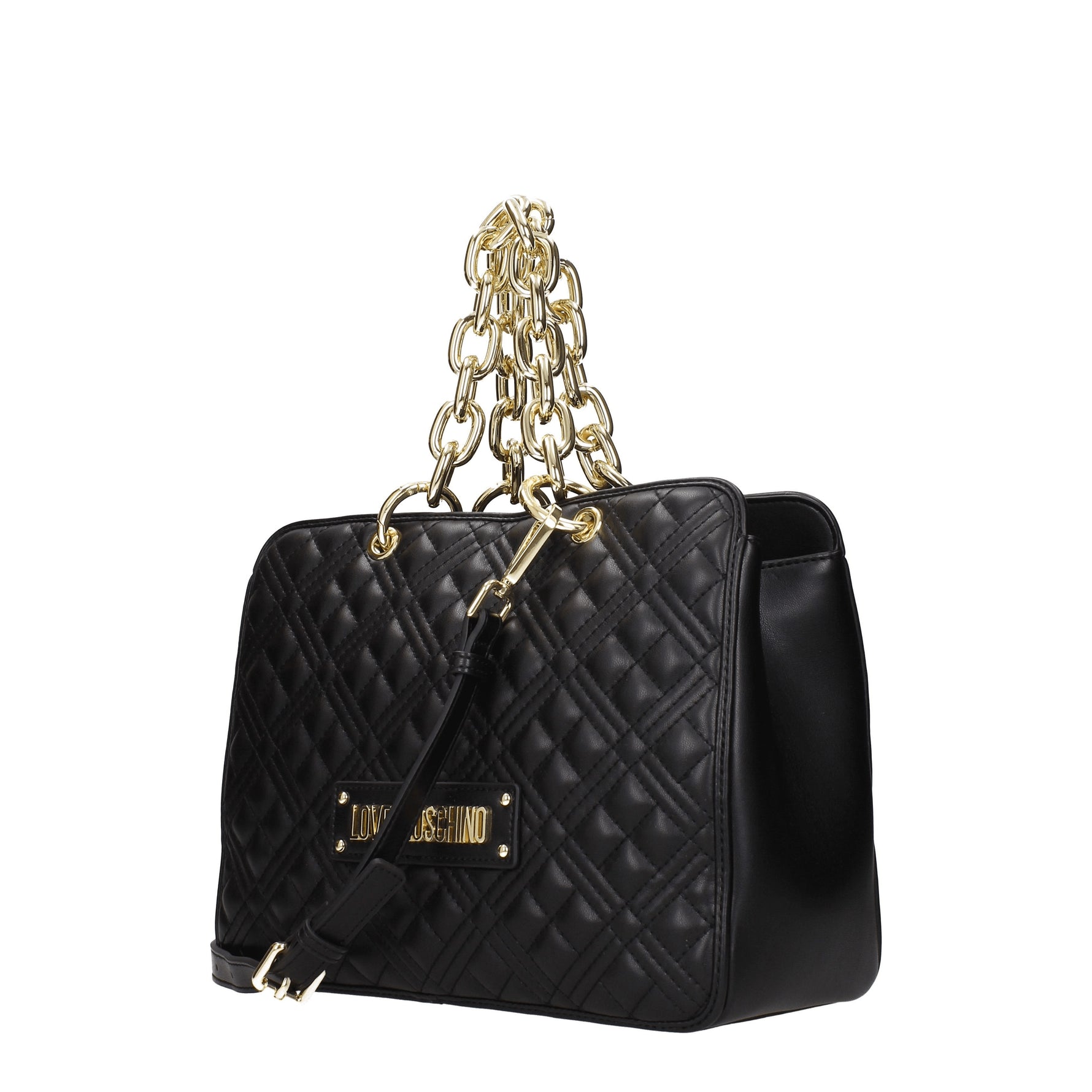 Love Moschino Borse a Mano Donna Poliuretano Nero B-Exit – B