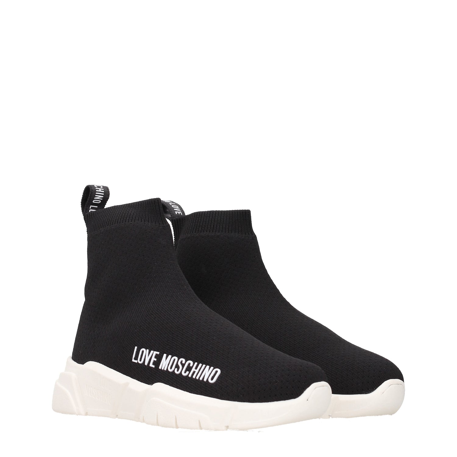 Love Moschino Sneakers Donna Tessuto Nero Bianco