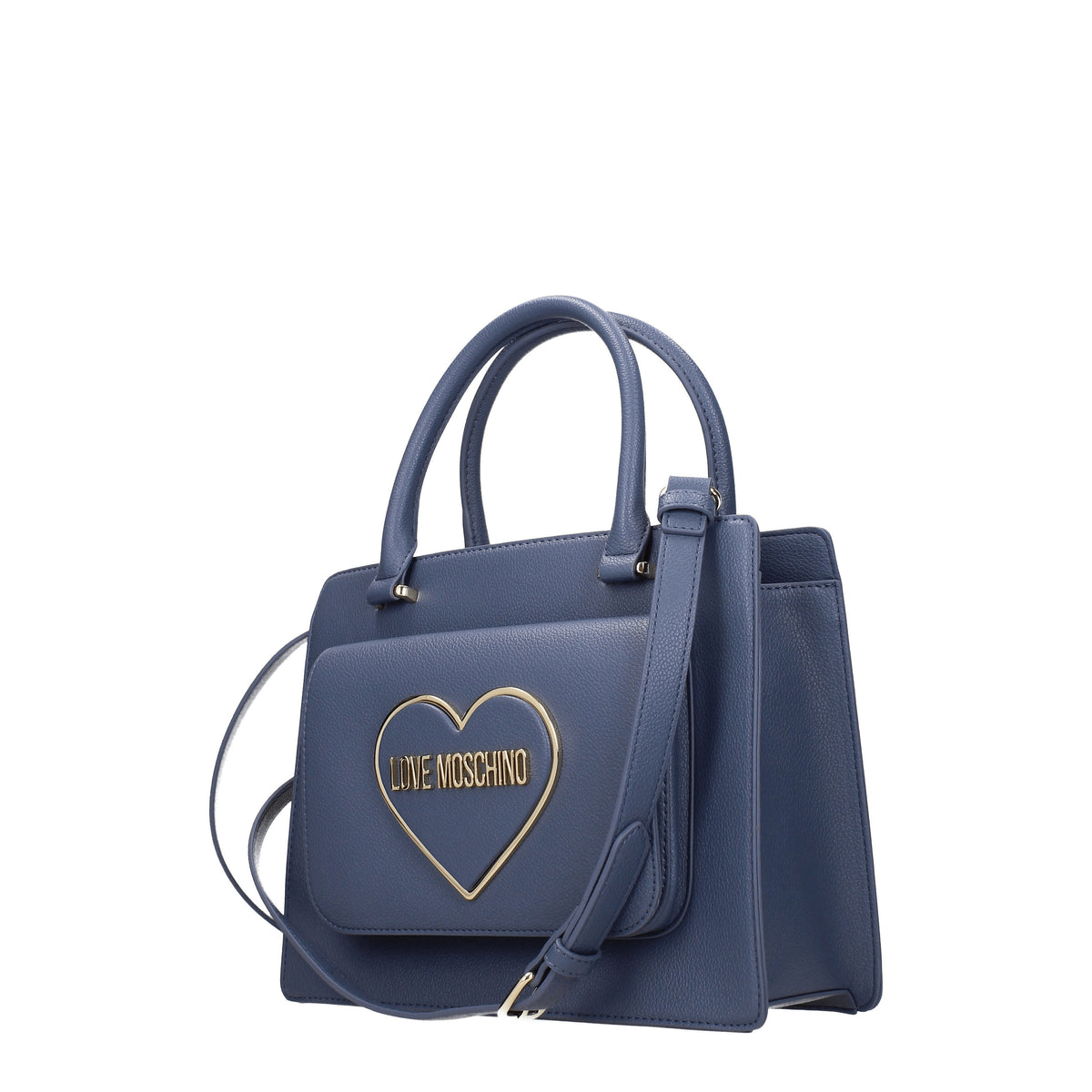 Love Moschino Borse a Mano Donna Poliuretano Blu Denim