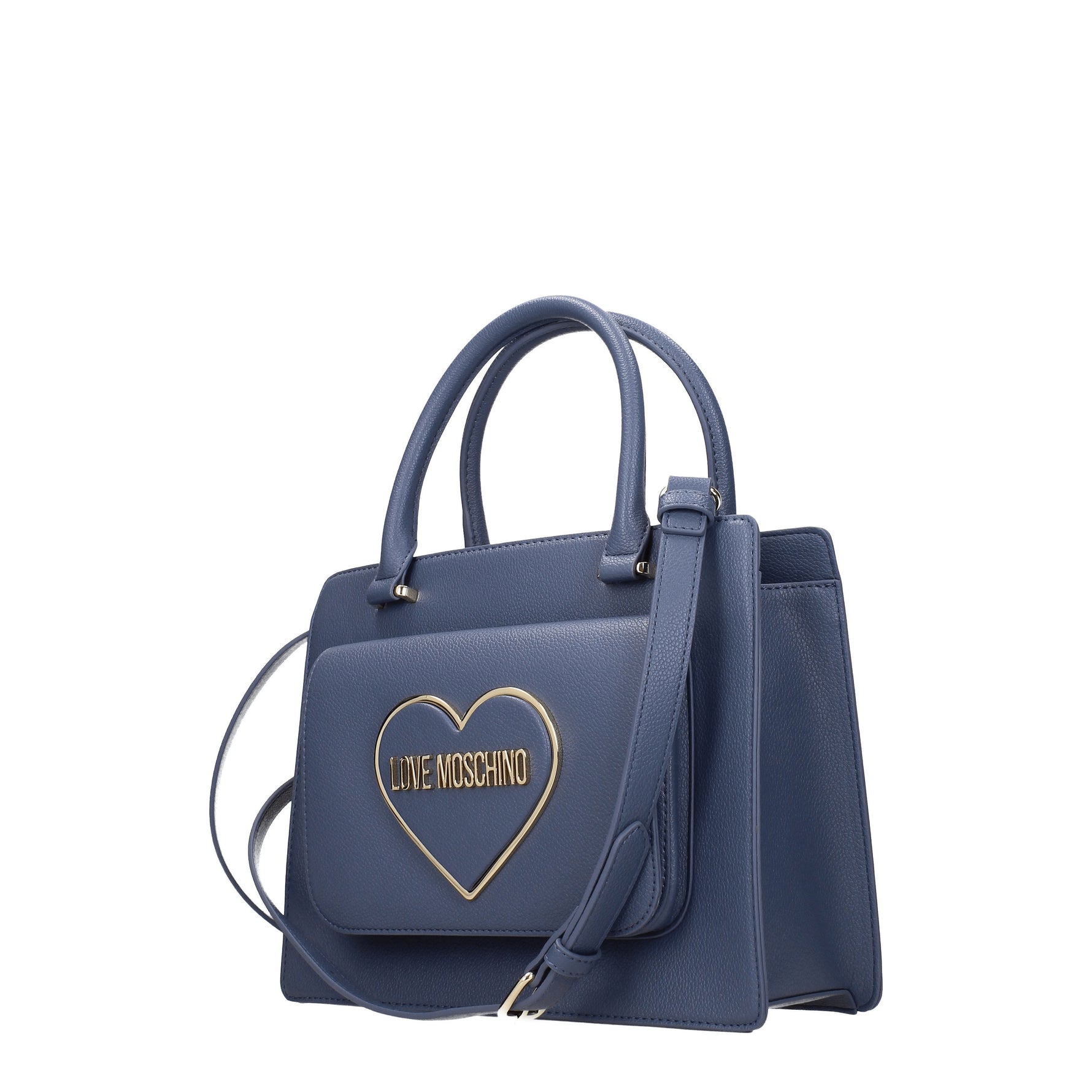 Love Moschino Borse a Mano Donna Poliuretano Blu Denim