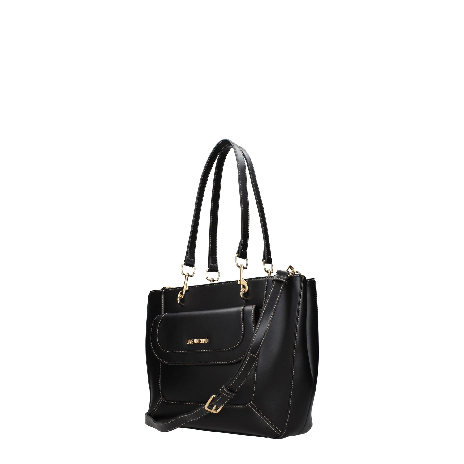 Love Moschino Borse a Spalla eco friendly Donna Poliuretano Nero