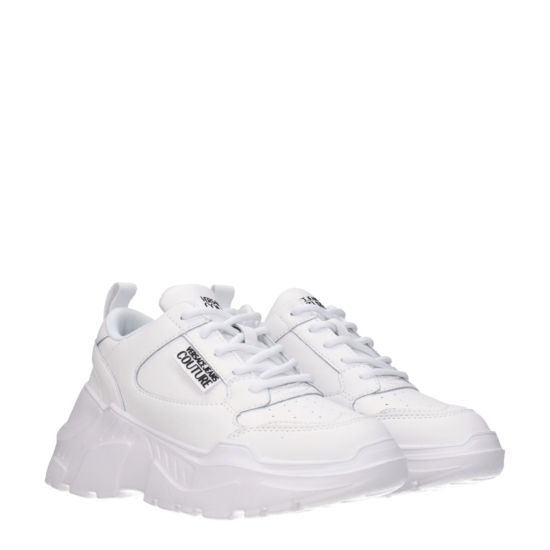 Versace Jeans Sneakers couture Donna Pelle Bianco